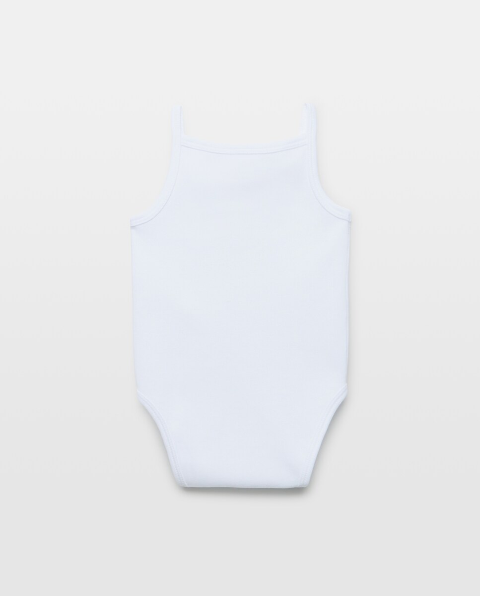 Pack de 2 Bodies de Alças de Bebé Branco-2