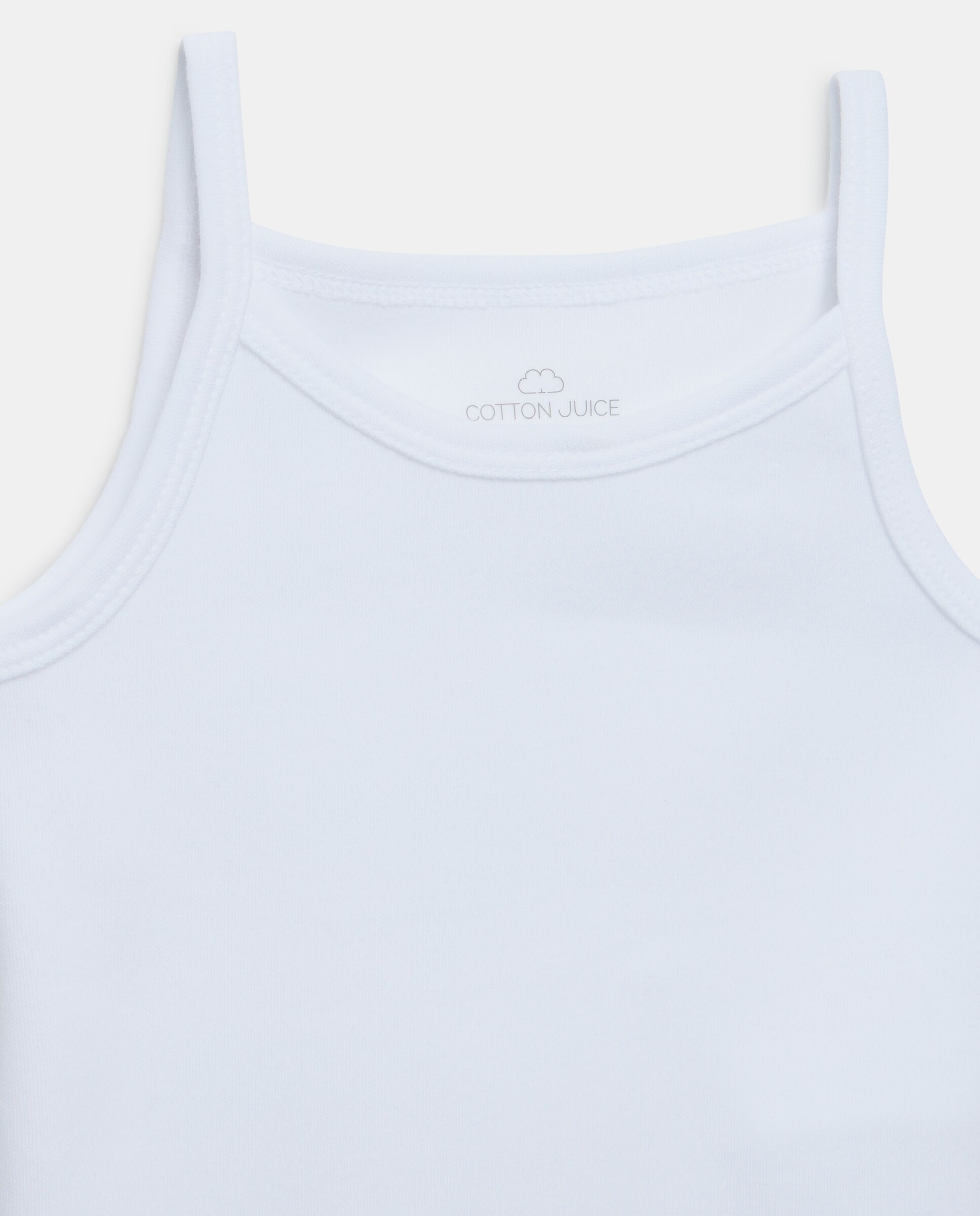 Pack de 2 Bodies de Alças de Bebé Cotton Juice Branco-3