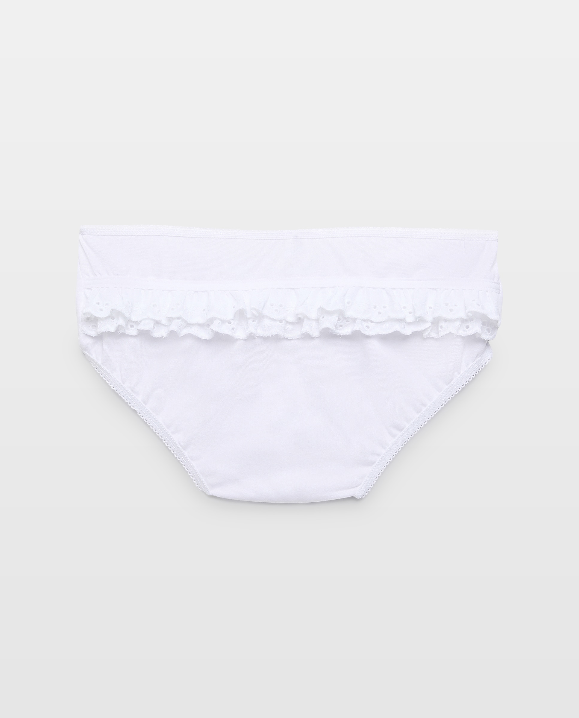 Pack de Dois Tapa-Fraldas de Bebé com Folhos Cotton Juice Branco-2