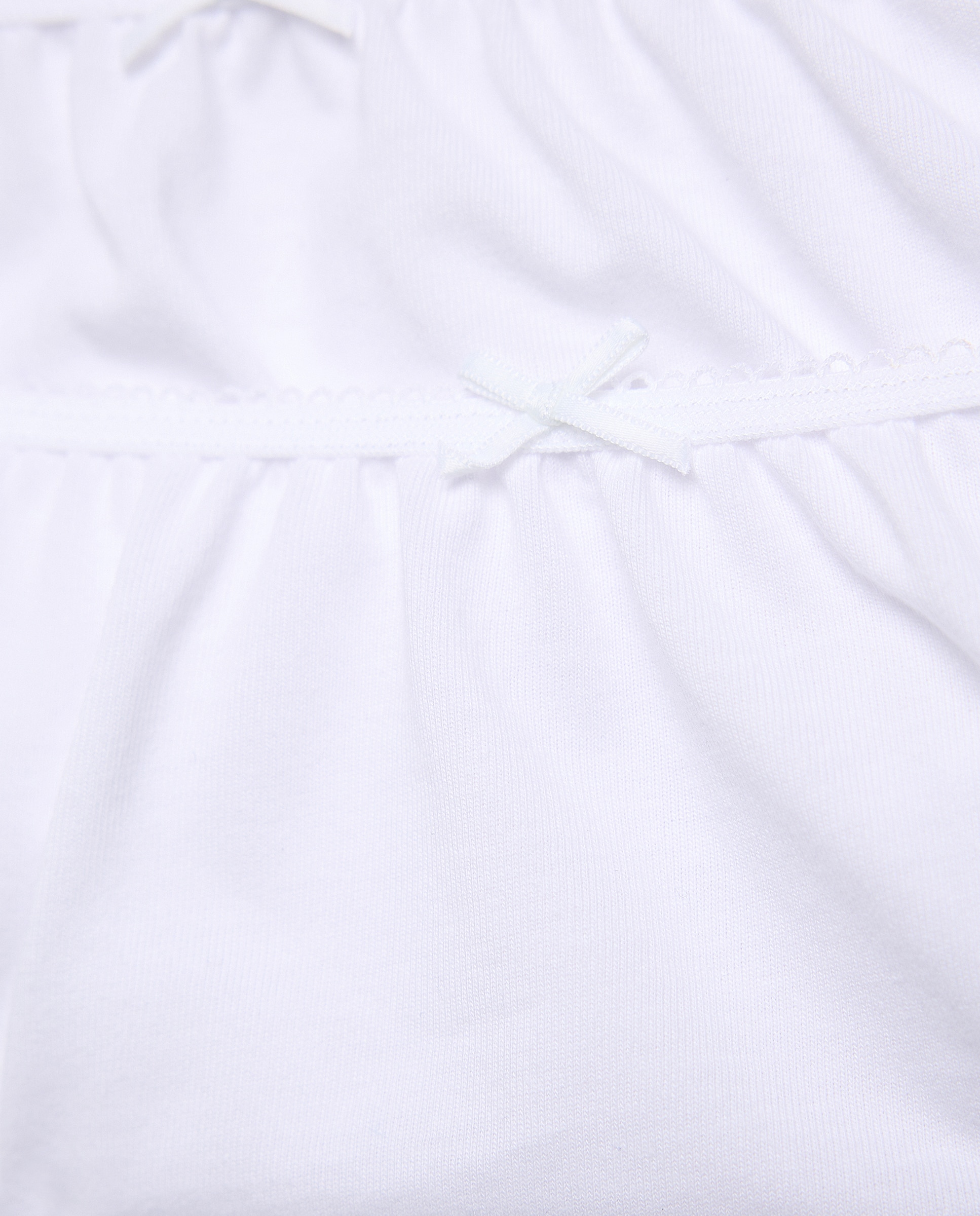 Pack de Dois Tapa-Fraldas de Bebé com Folhos Cotton Juice Branco-3
