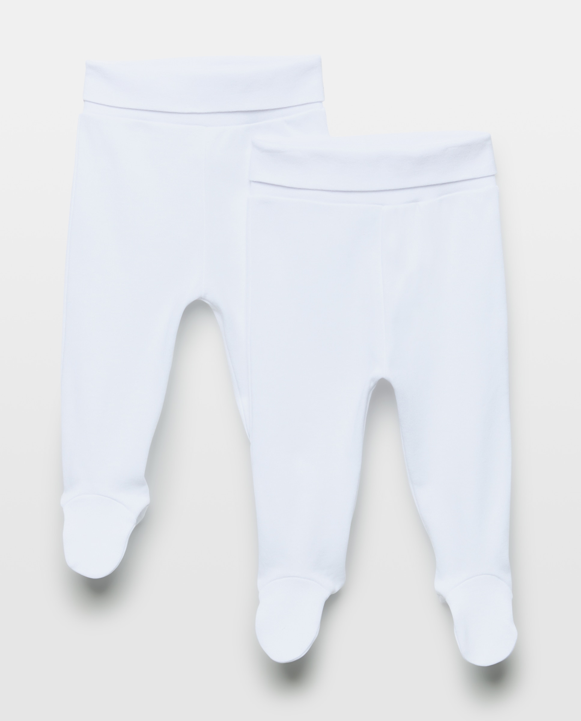 Imagen 1 de Pack de 2 polainas lisas de bebé Blanco