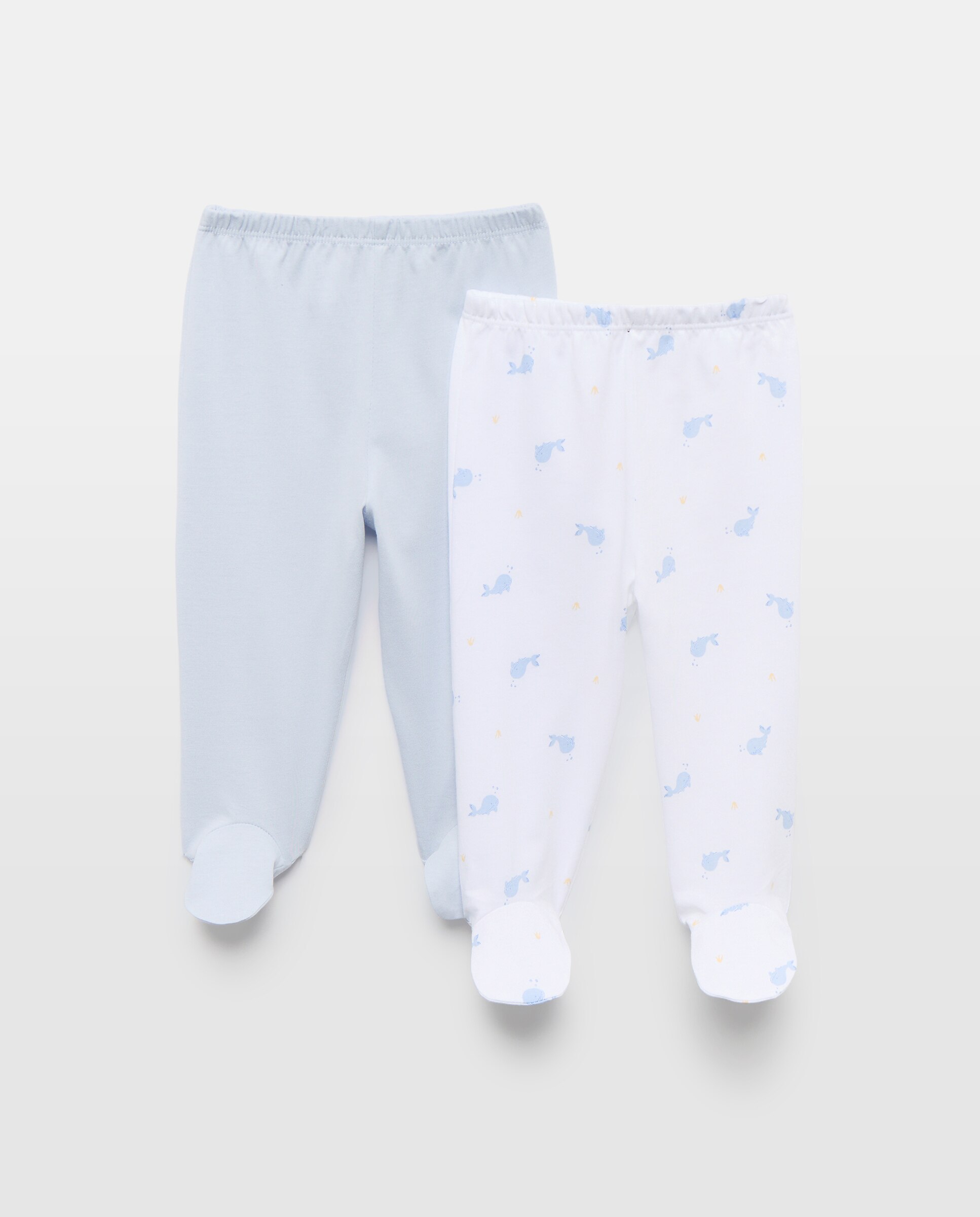 Pack de 2 polainas fantasía de bebé - Cotton Juice - Azul Azul-1