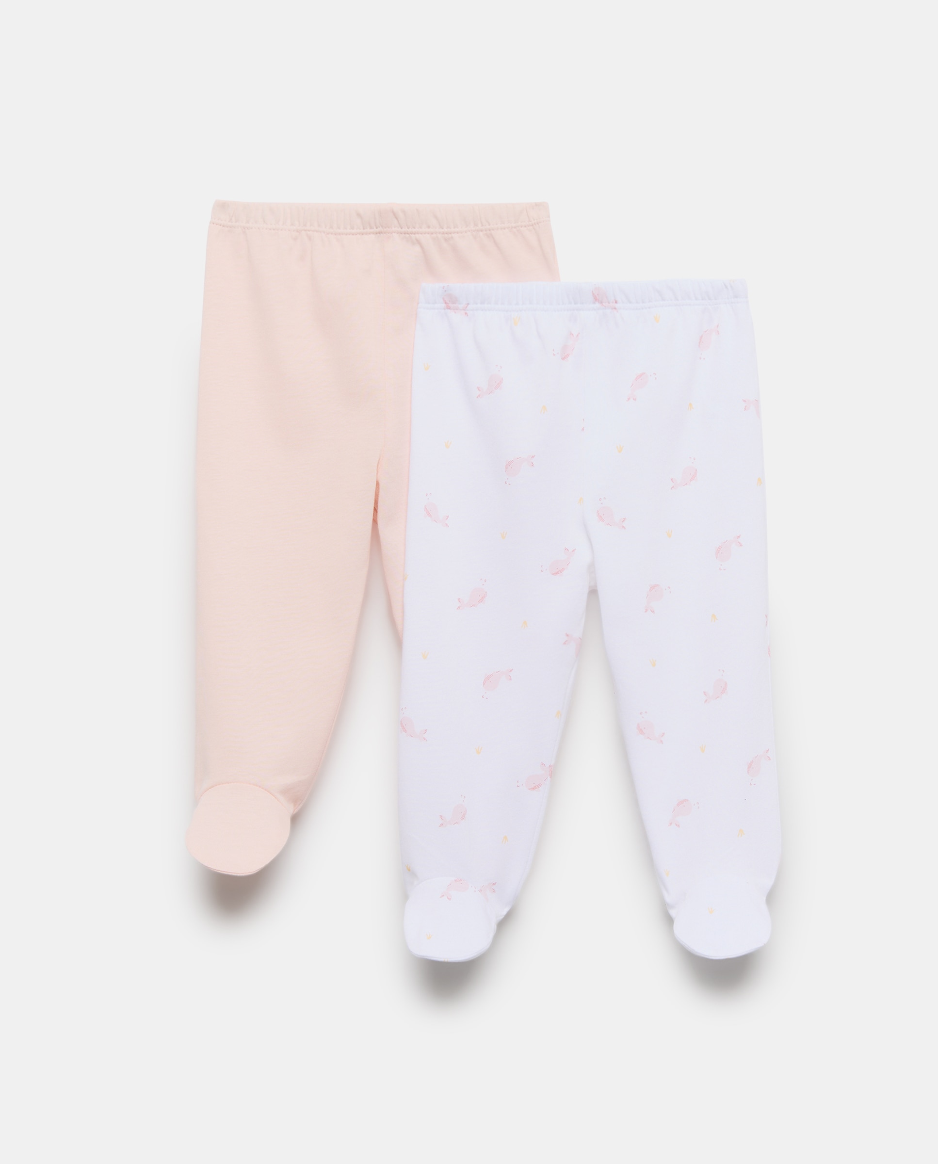 Pack de 2 polainas fantasía de bebé - Cotton Juice - Rosa Rosa-1