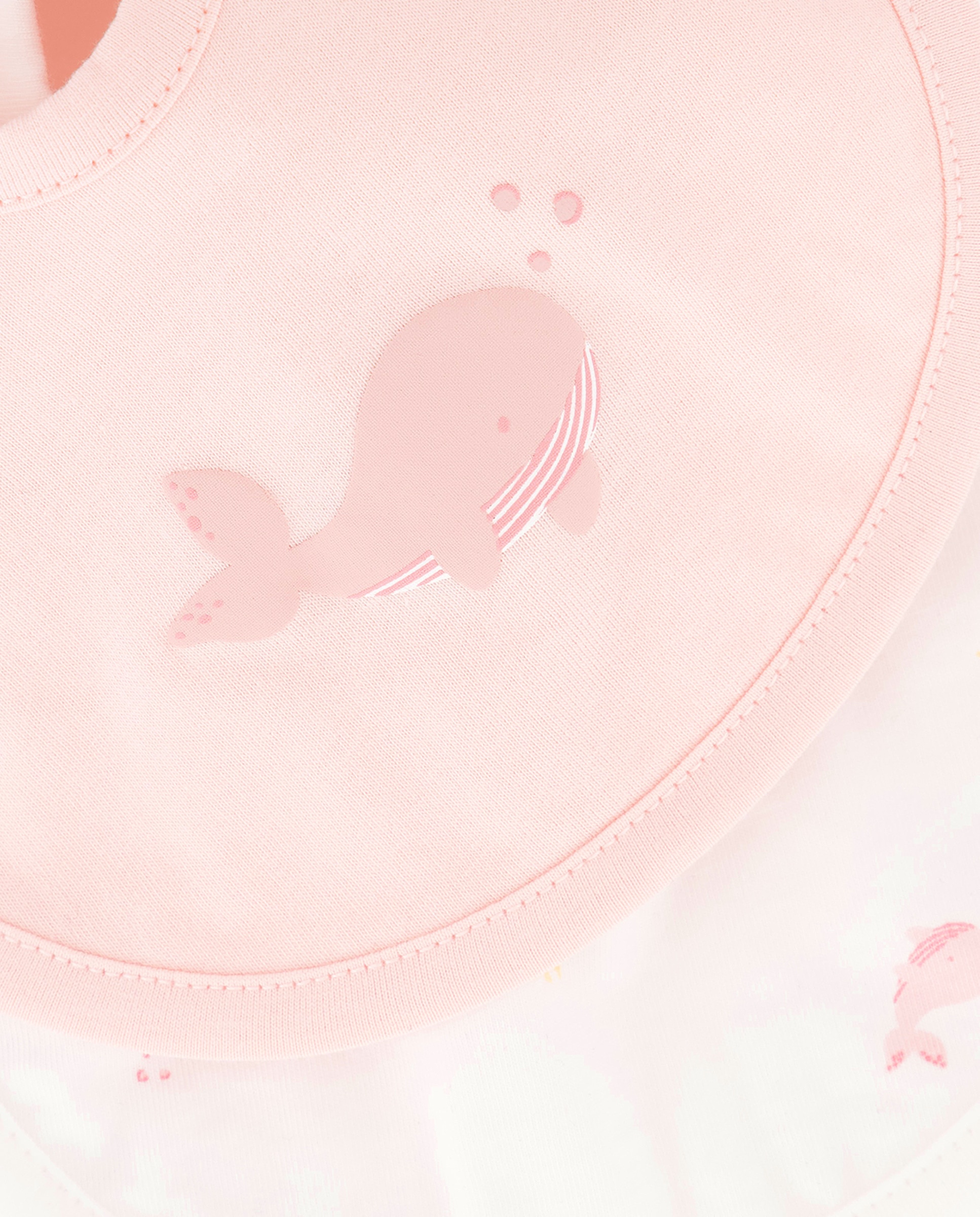 Pack de 2 Babetes de Bebé com Fantasia Cotton Juice Rosa-2