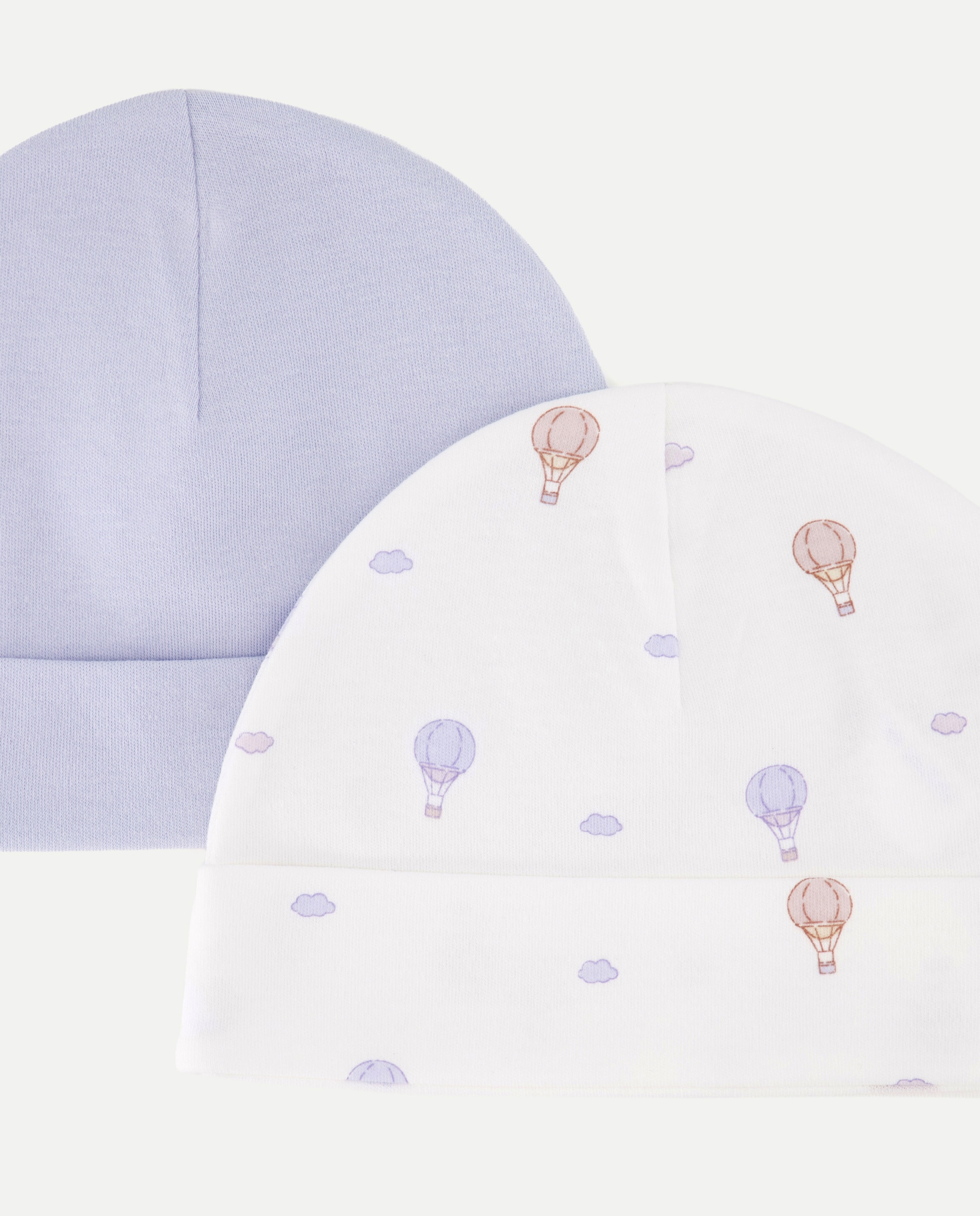 Pack de 2 Gorros de Bebé com Estampado de Fantasia Cotton Juice Azul-2