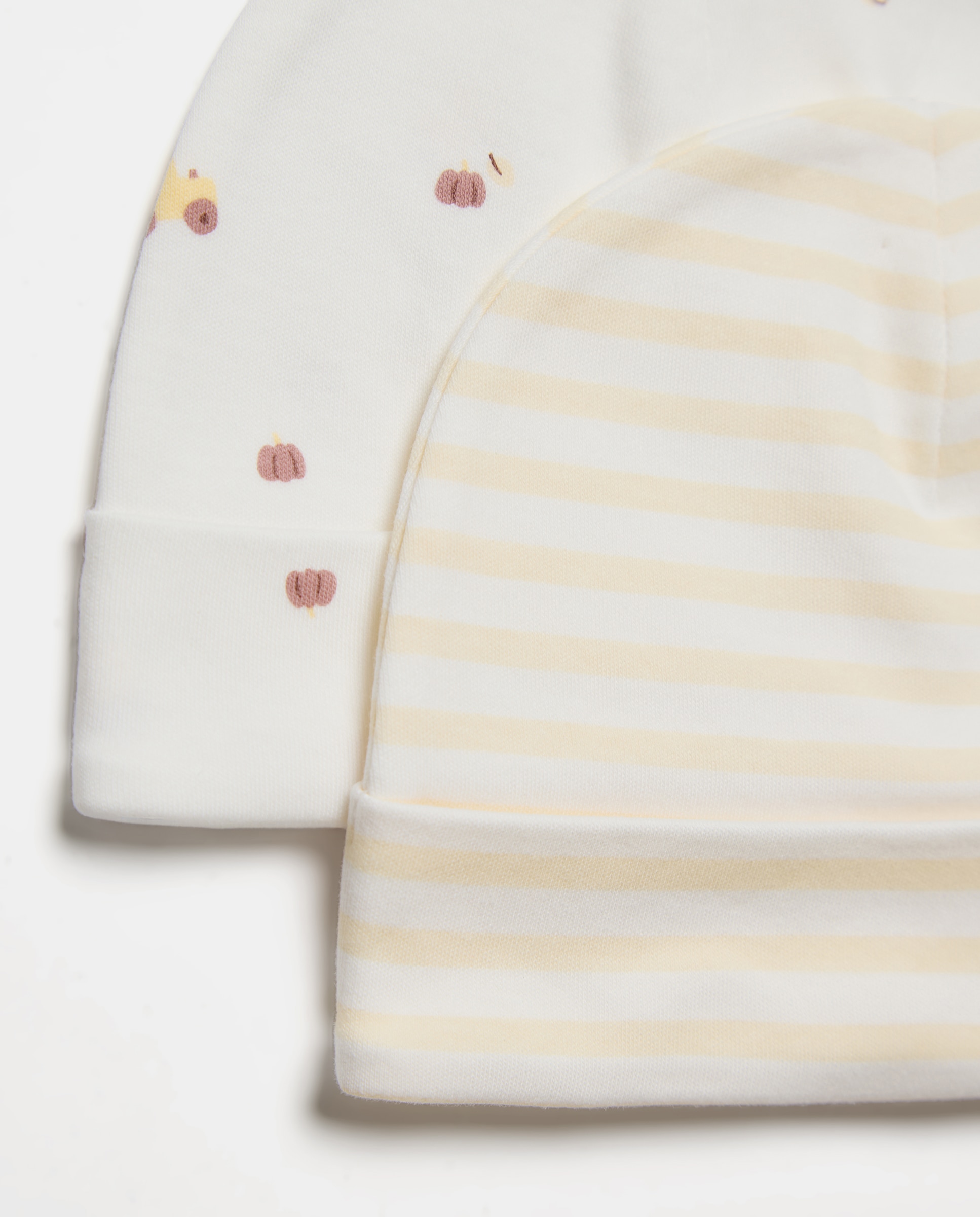 Pack de 2 Gorros de Bebé com Estampado de Fantasia Cotton Juice Amarelo-2