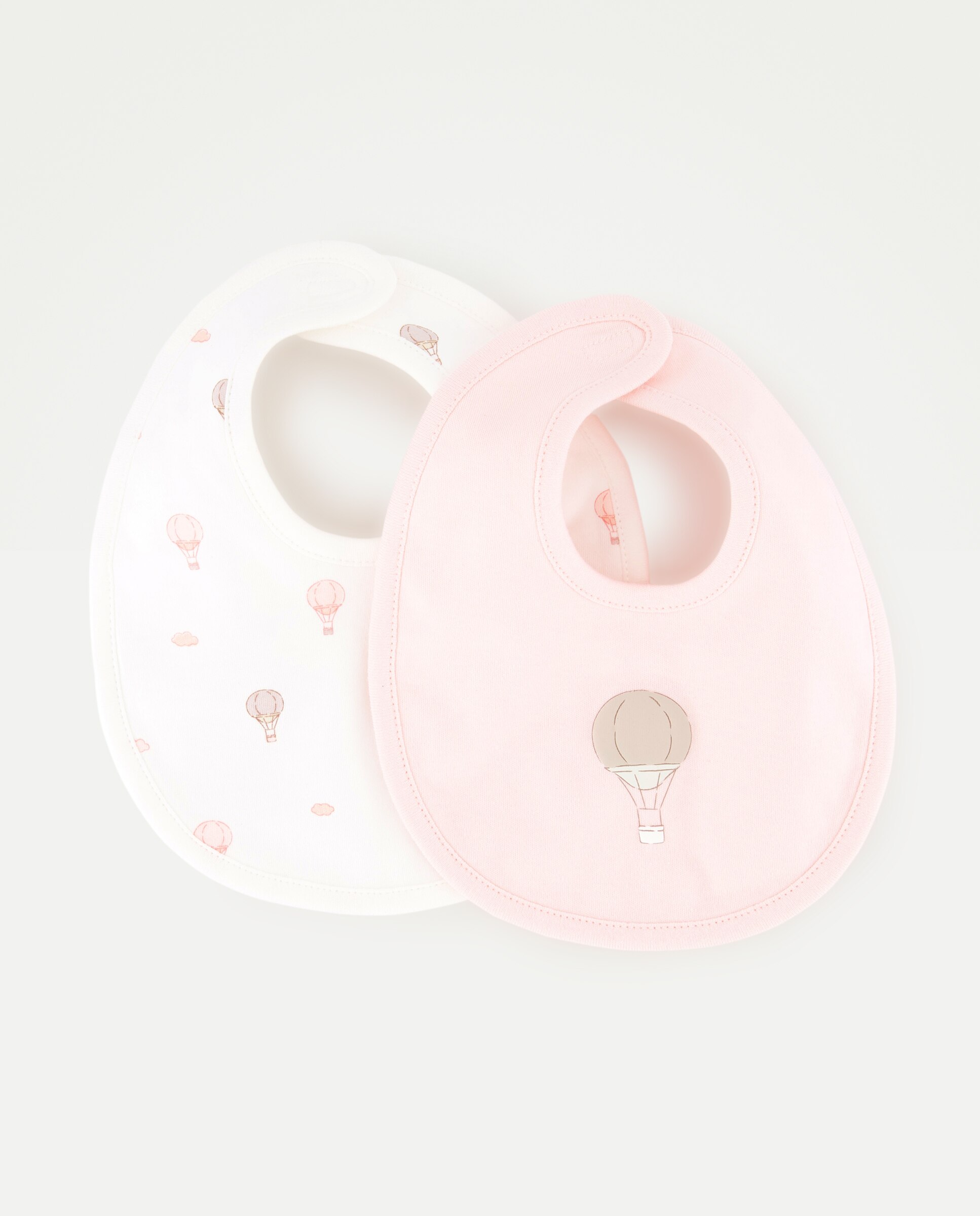 Imagen 0 de Pack de 2 baberos globos de bebé Rosa