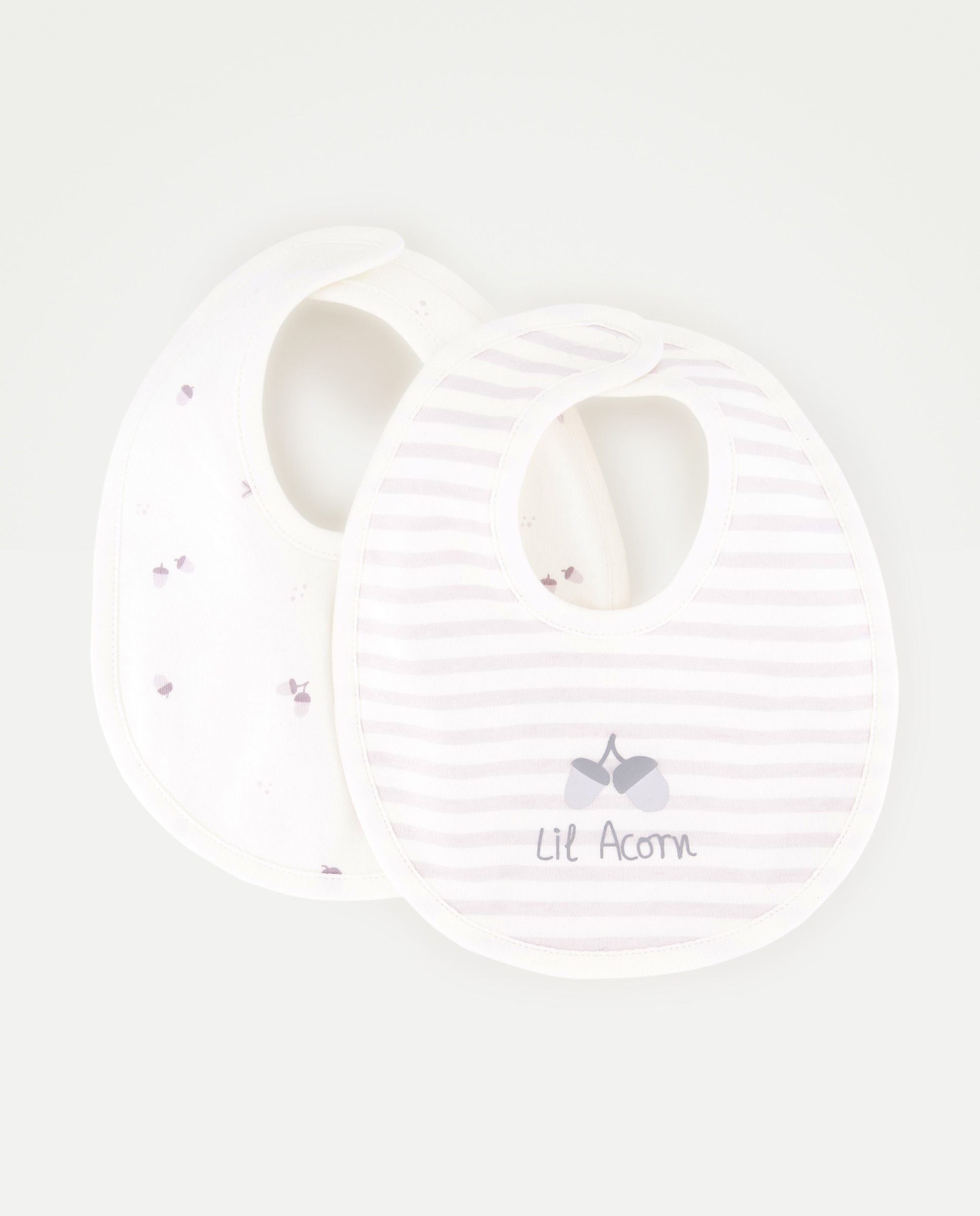 Imagen 0 de Pack de 2 baberos estampados  de bebé Gris