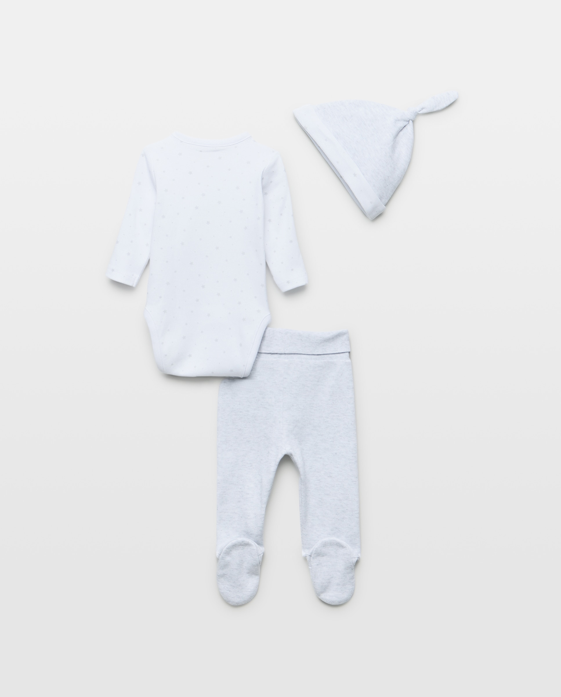 Conjunto de Bebé com Estrelas Cinzento-2
