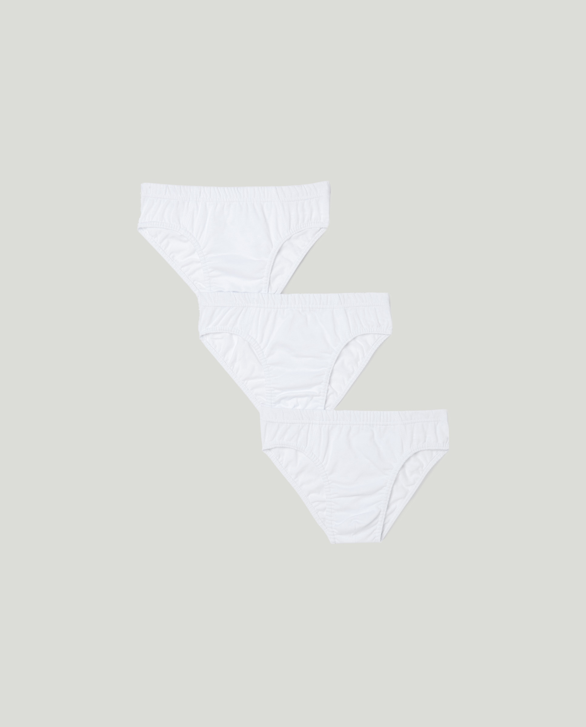 Pack de 3 Slips Lisos Cotton Juice Branco-1