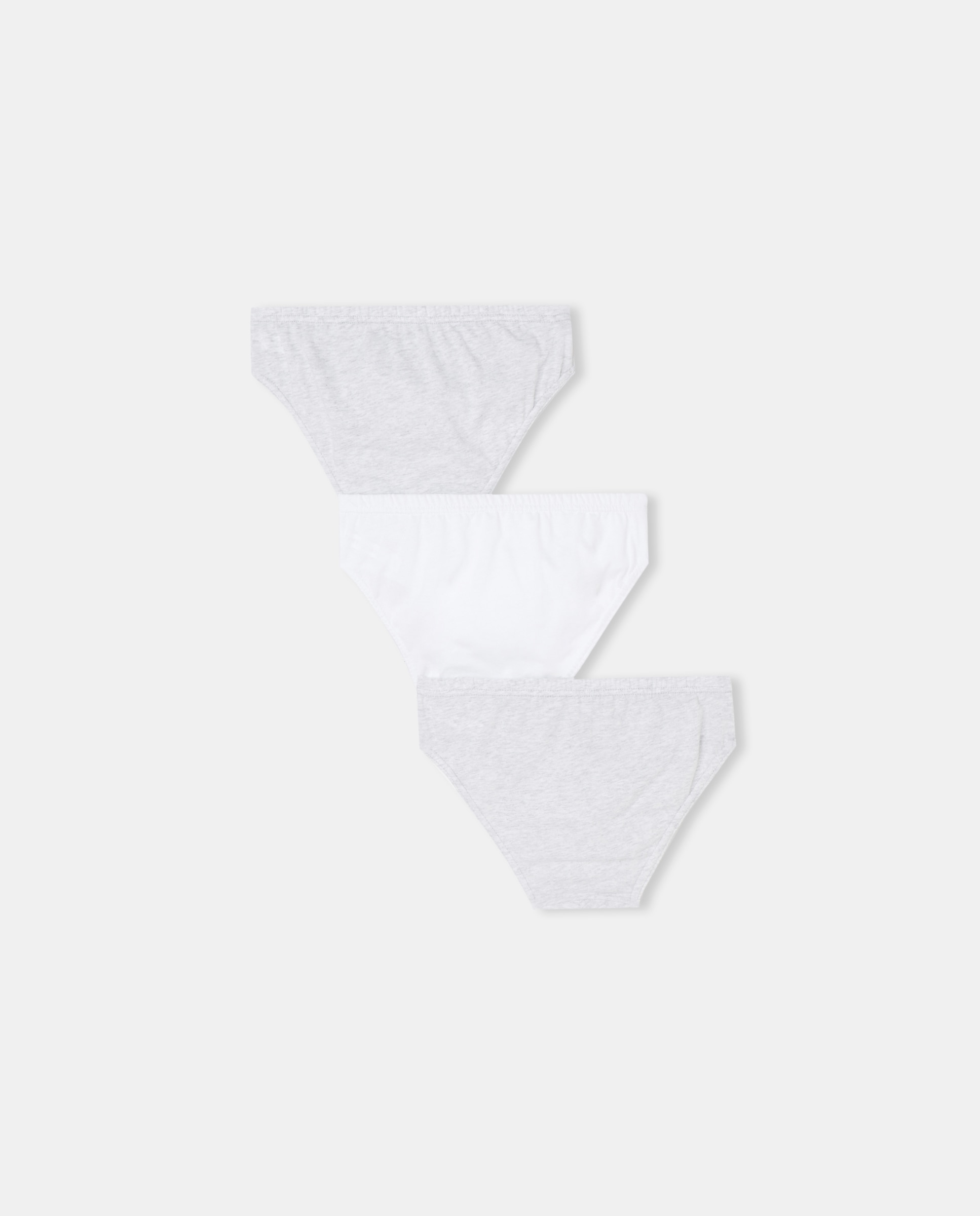 Pack de 3 Slips Lisos Cotton Juice Cinzento-2