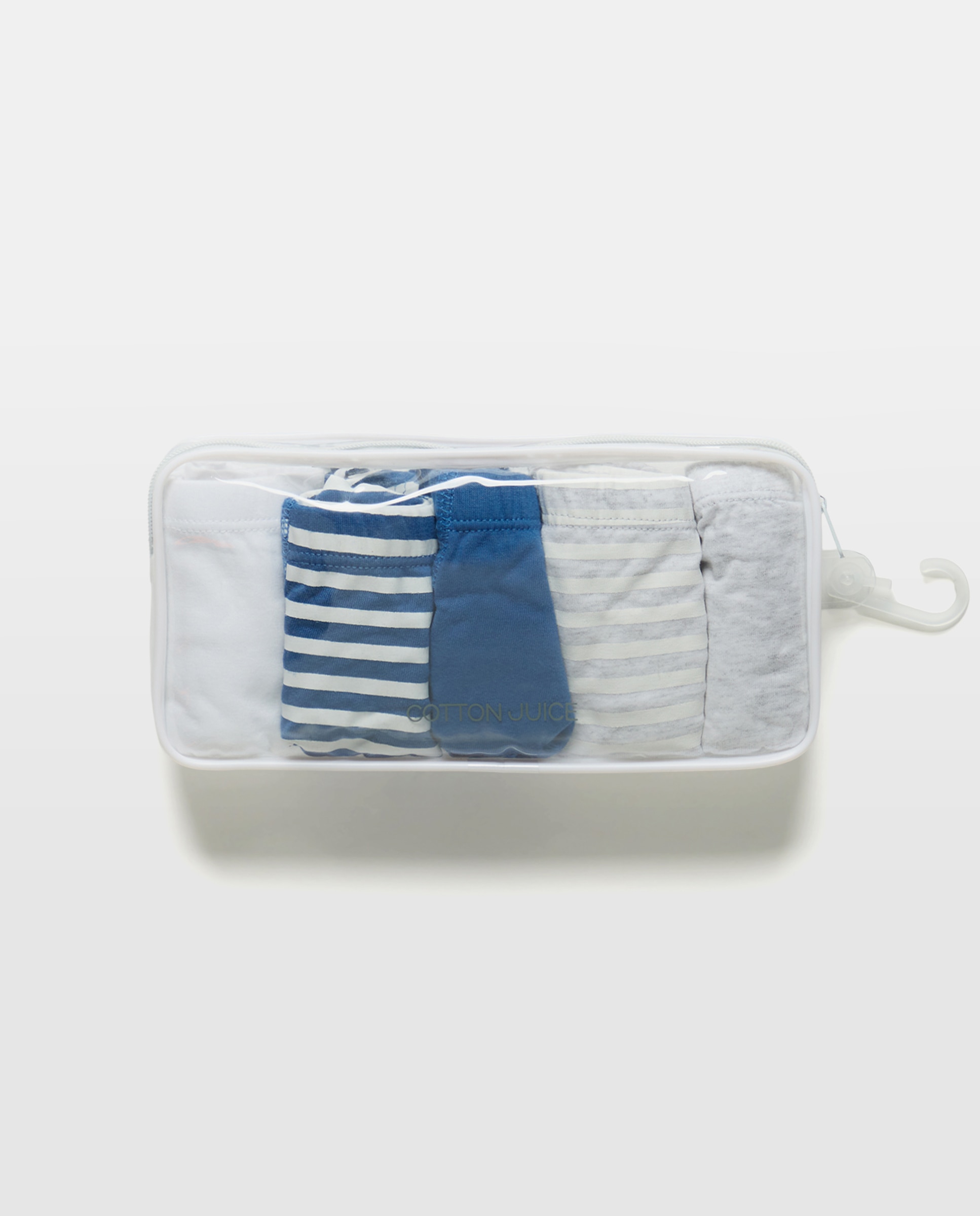 Pack de Cinco Slips com Estampados Cotton Juice Multicolor-4
