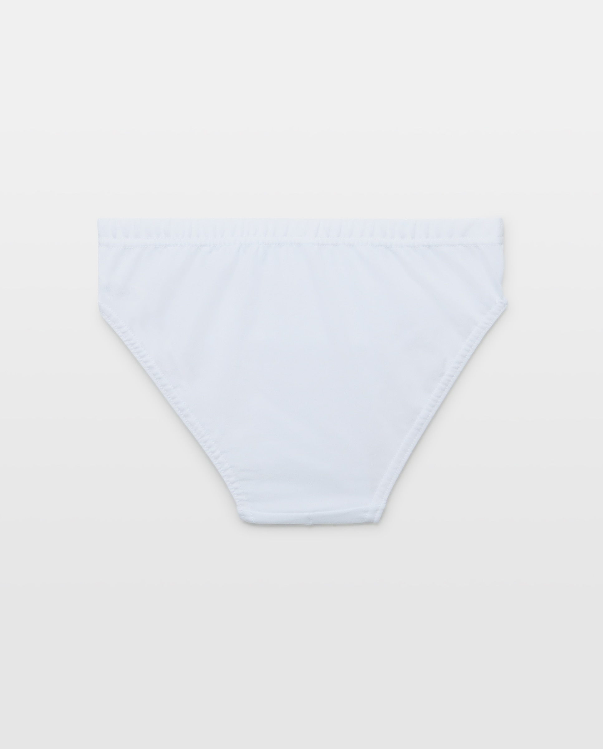Pack de tres slips lisos de niño - Cotton Juice - Blanco Blanco-2