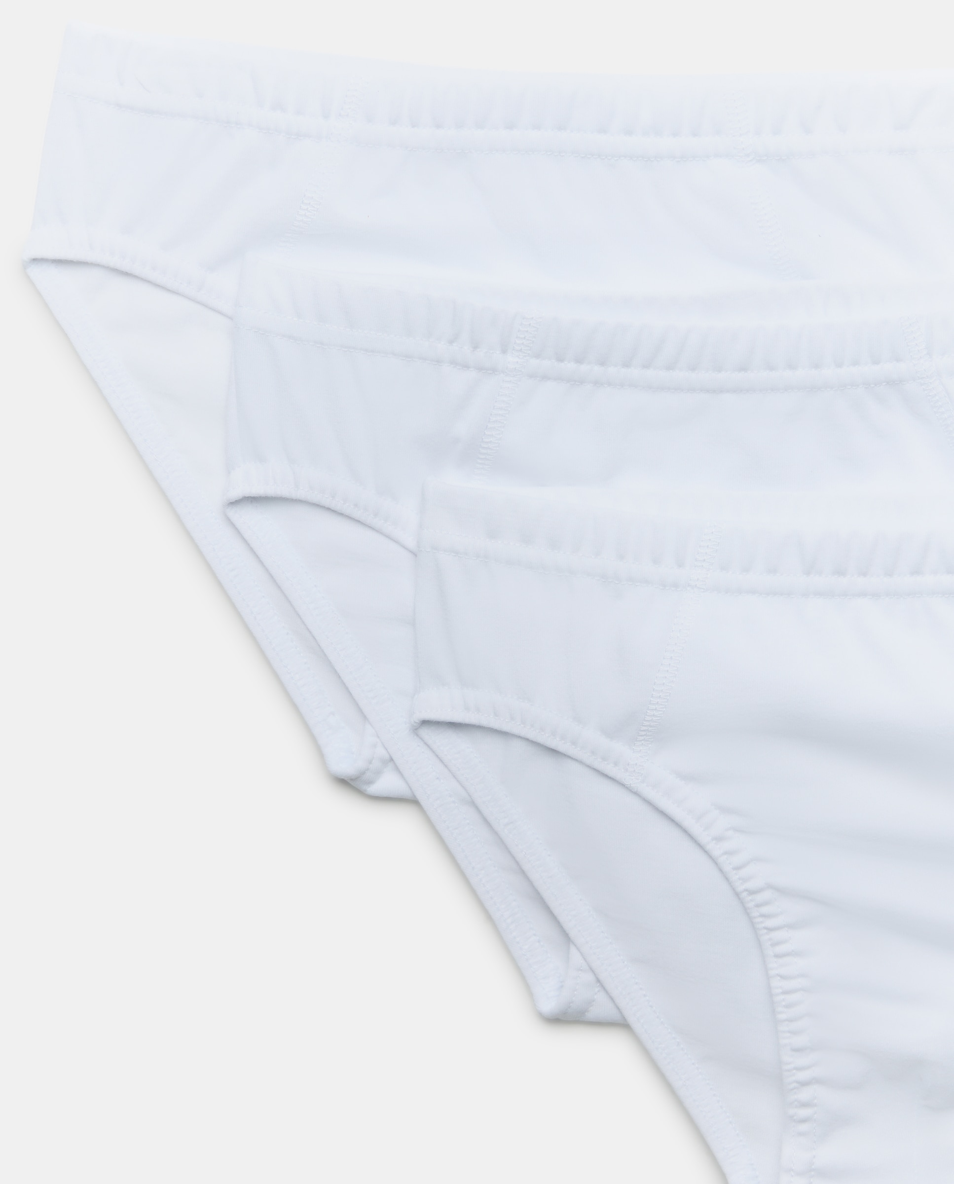 Pack de tres slips lisos de niño - Cotton Juice - Blanco Blanco-3