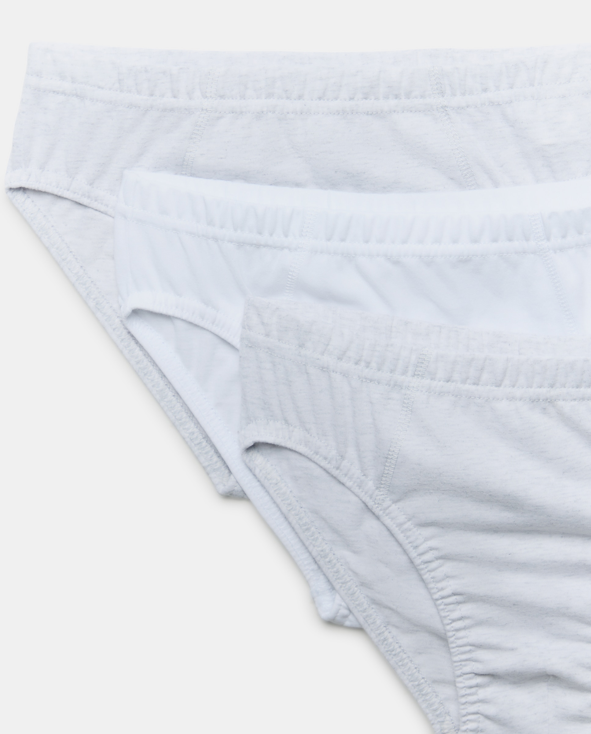Pack de Três Slips Lisos Cotton Juice Cinzento-claro-3
