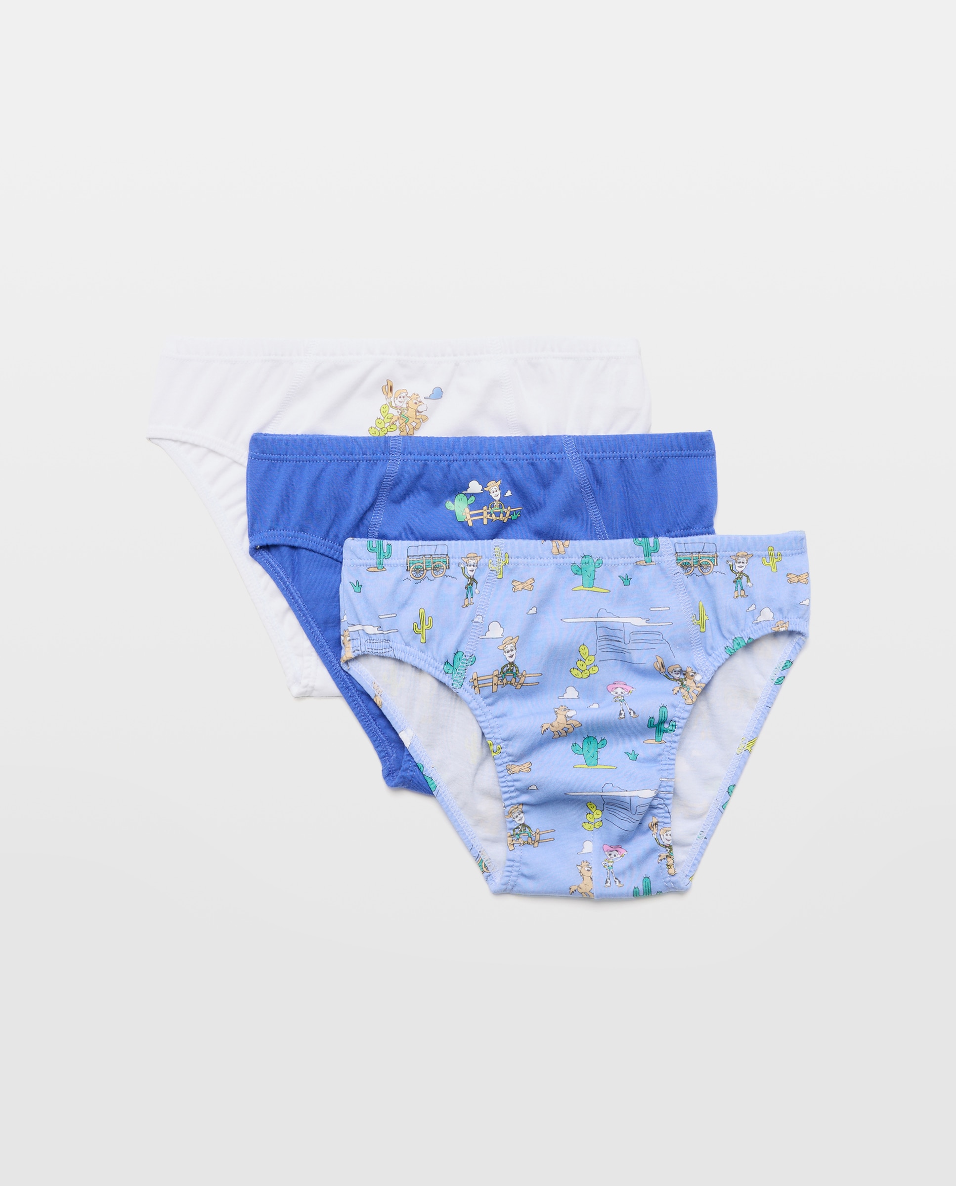 Pack de 3 slips de niño con motivos Toy Story - Cotton Juice - Azul marino Azul marino-1