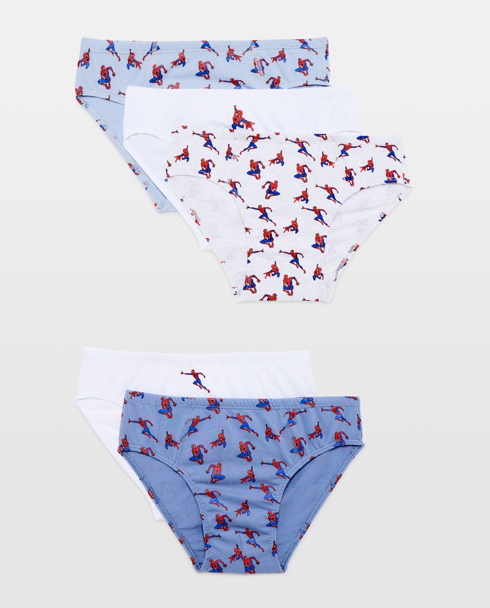Imagem 0 de Pack de 5 Cuecas de Criança com Estampado Fantasia SPIDERMAN - Várias Cores