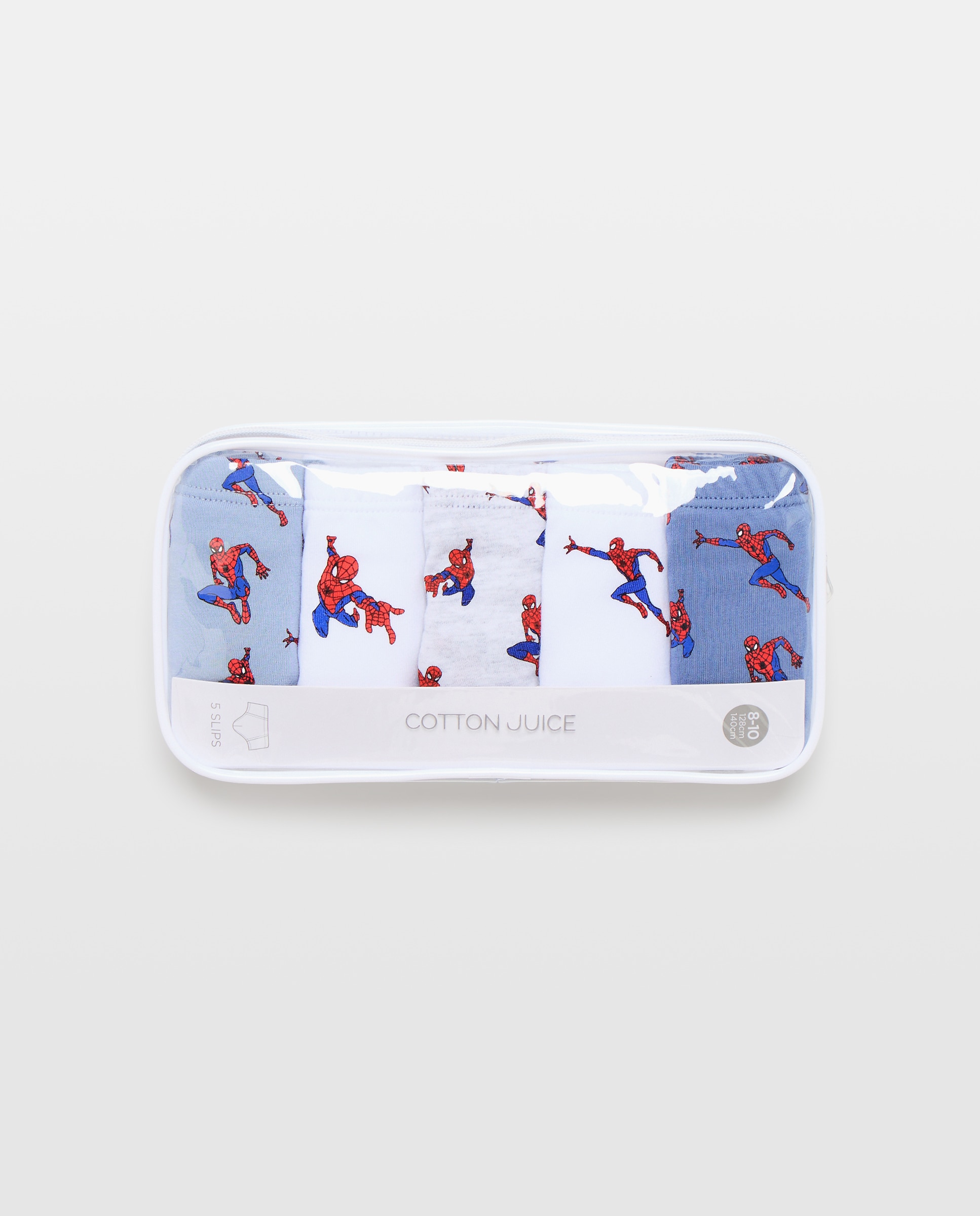 Pack de 5 Cuecas de Criança com Estampado Fantasia SPIDERMAN - Várias Cores Cotton Juice Multicolor-4