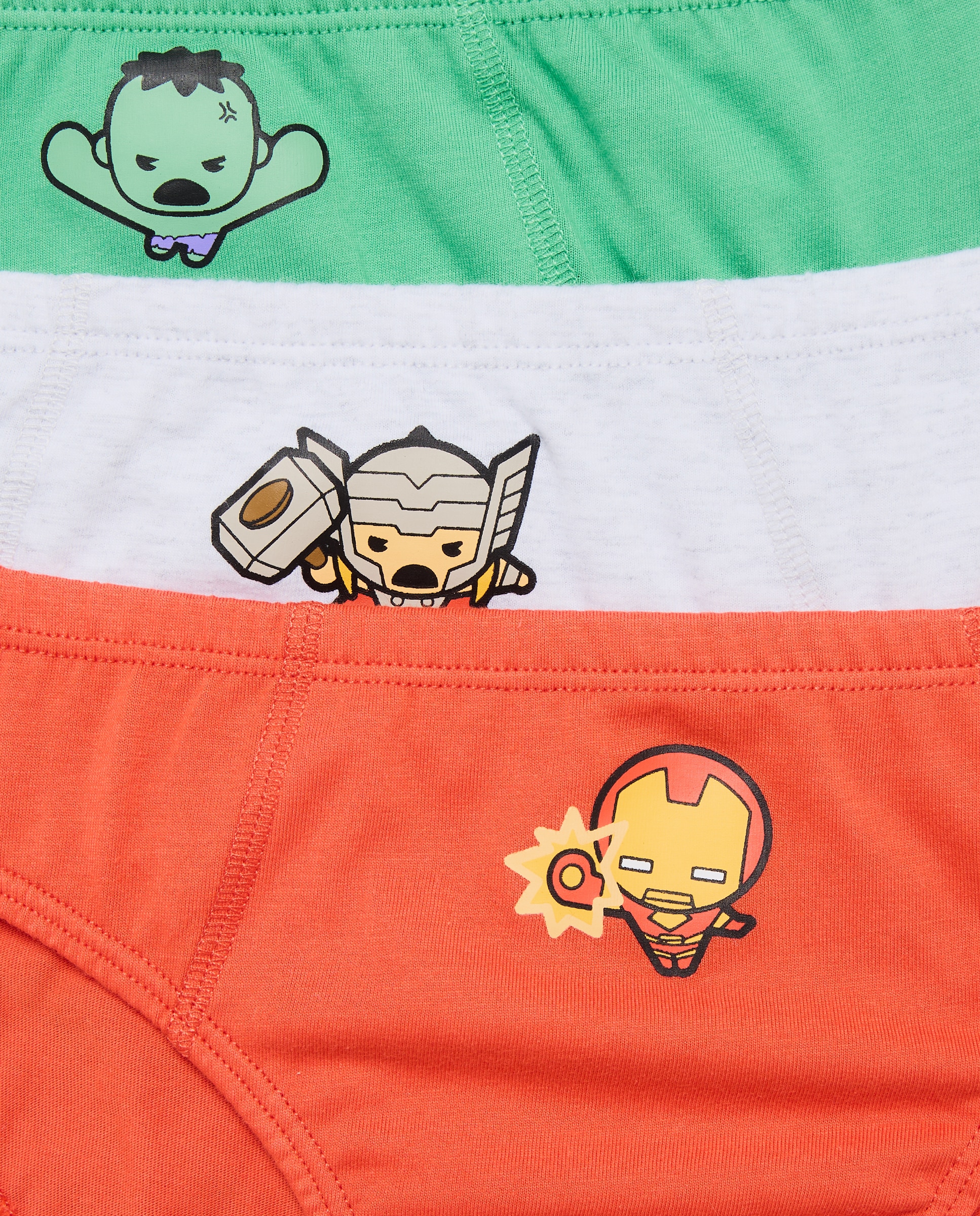 Pack de 5 Cuecas de Criança com Estampado Fantasia AVENGERS - Várias Cores Cotton Juice Multicolor-3