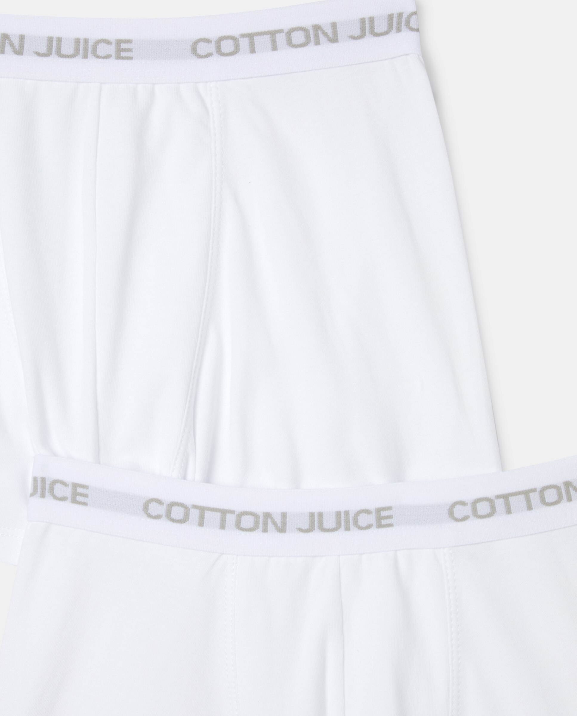 Pack de 2 boxer lisos de niño - Cotton Juice - Blanco Blanco-3