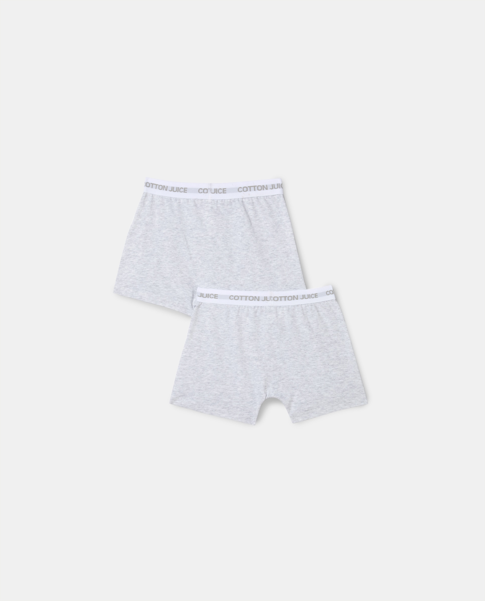 Pack de 2 Boxers Lisos Cotton Juice Cinzento-2