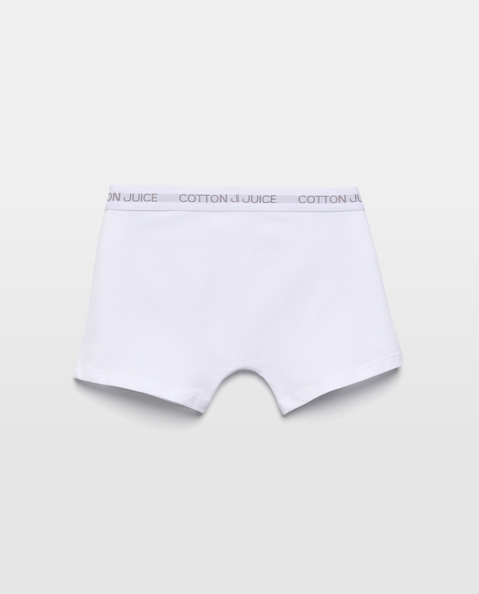 Pack de dos bóxers lisos de niño - Cotton Juice - Blanco Blanco-2