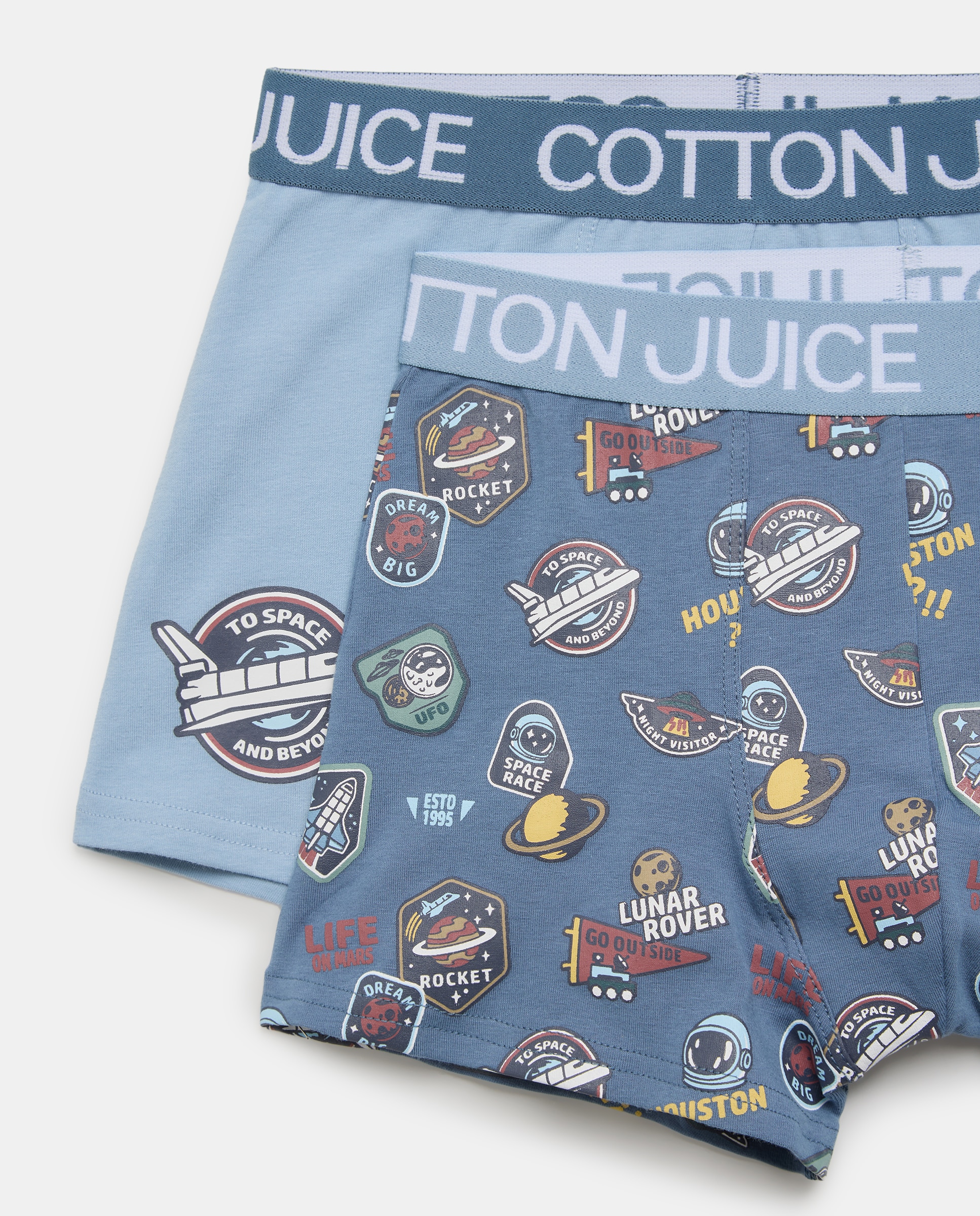 Pack de 2 Boxers com Estampado de Fantasia Azul-3