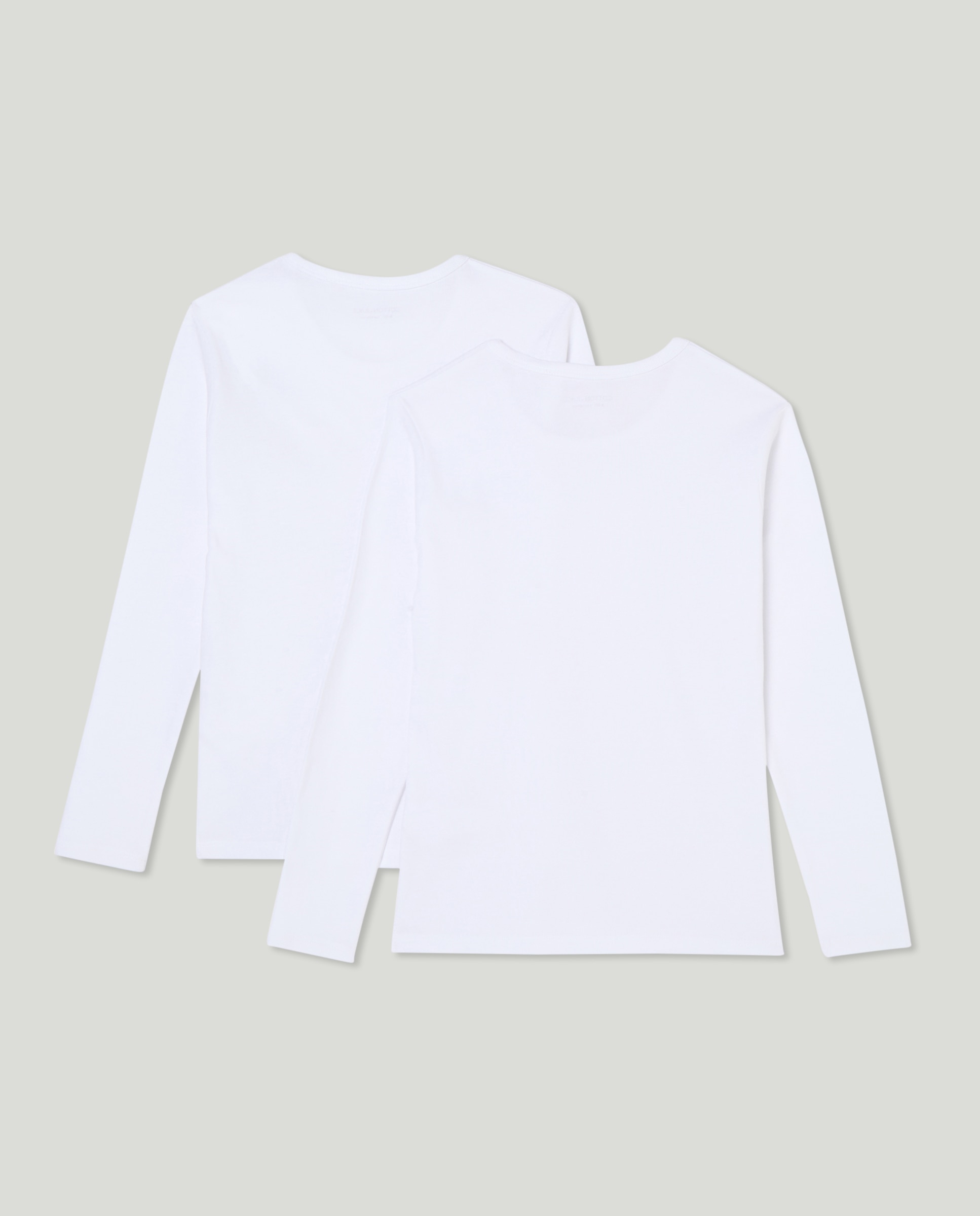 Pack de 2 Camisolas Básicas de Manga Comprida Branco-2