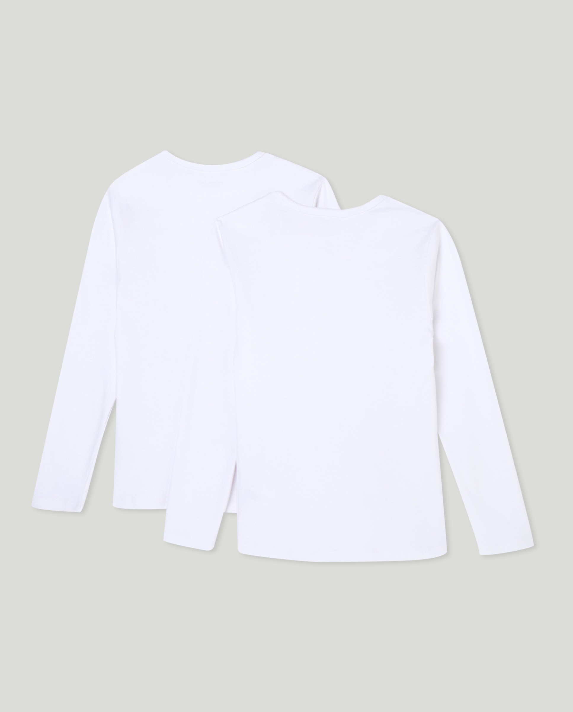 Pack de Duas Camisolas de Manga Comprida Térmicas de Felpa Cotton Juice Branco-2