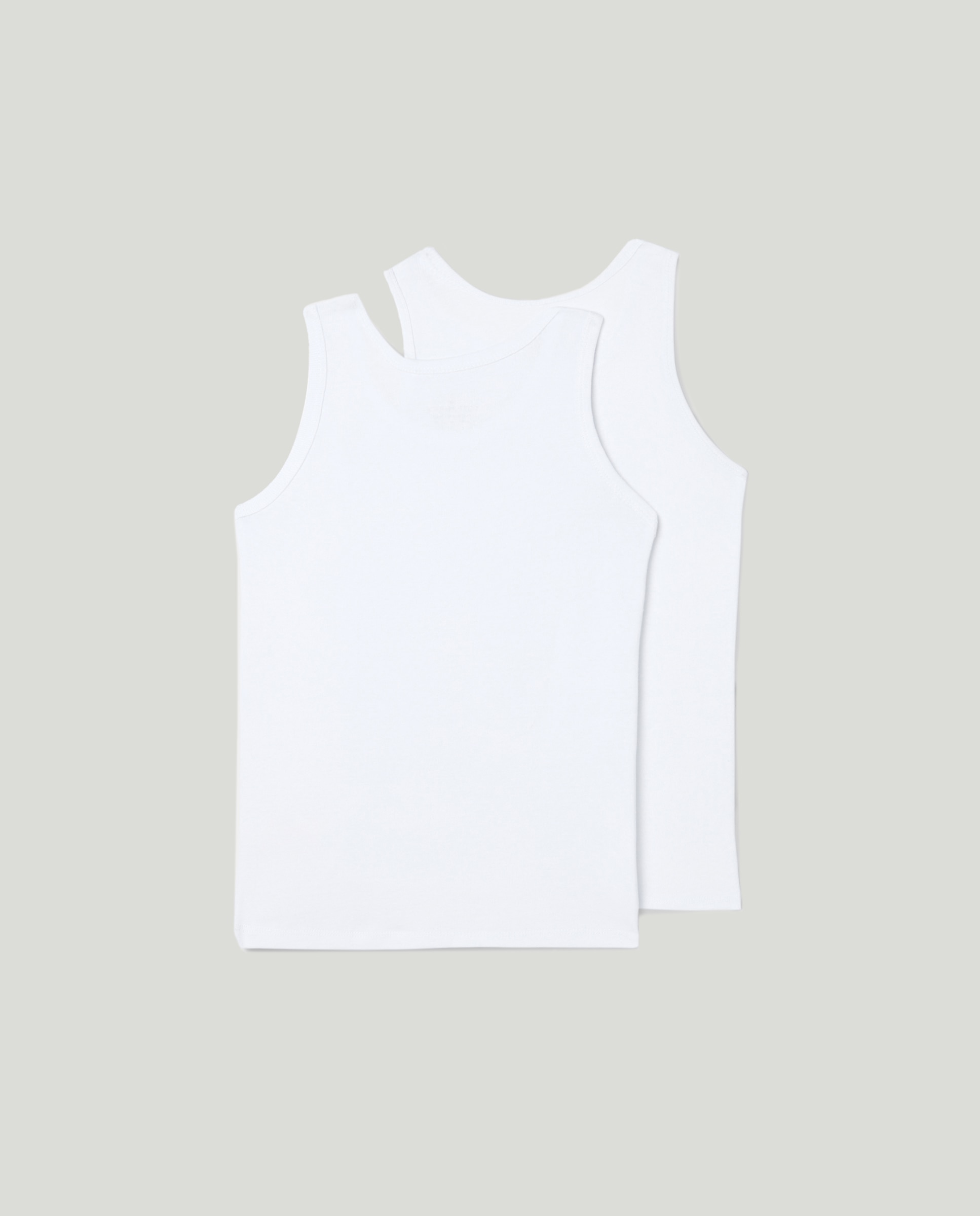 Pack de Duas Camisolas Interiores sem Mangas Cotton Juice Branco-2
