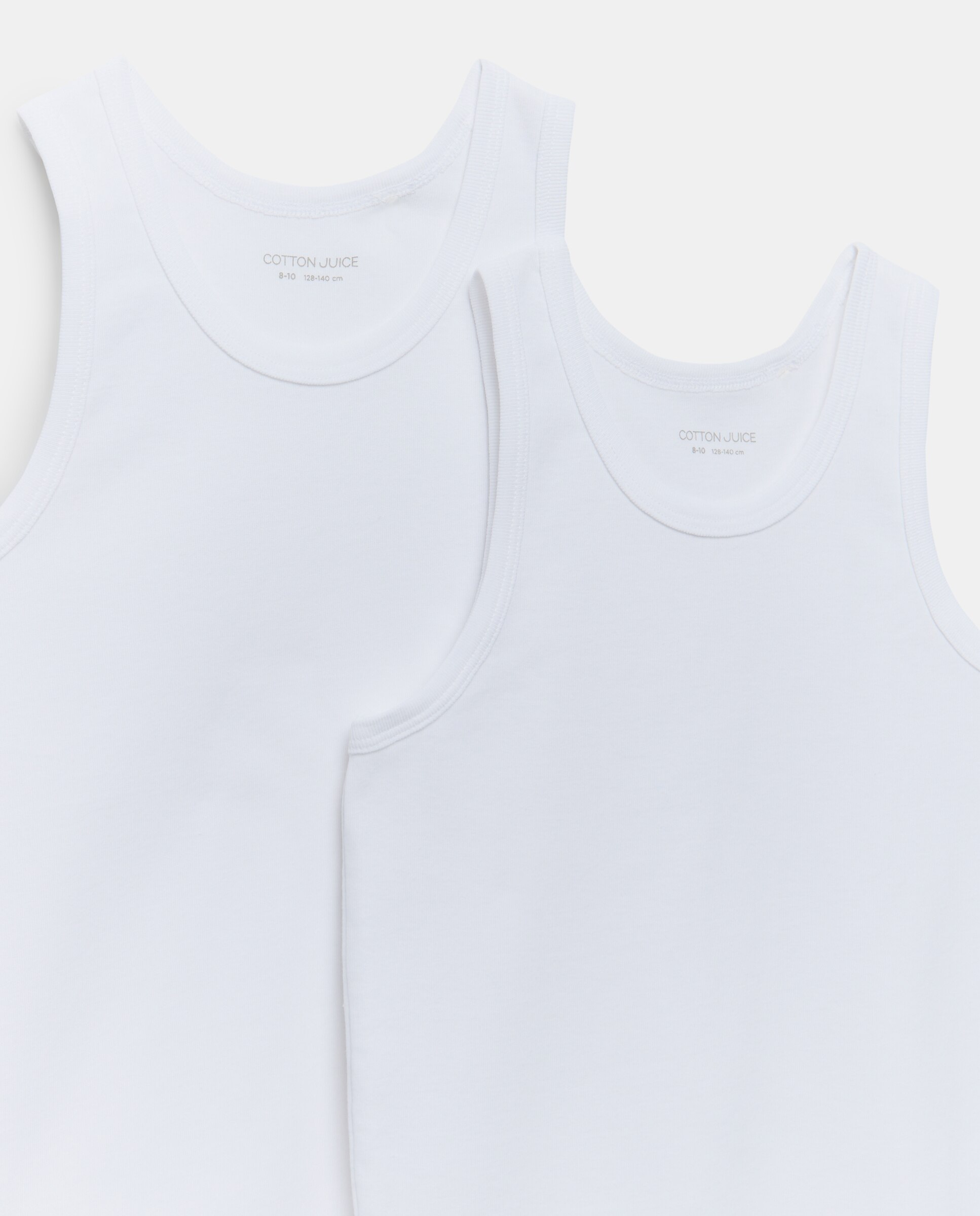 Pack de Duas T-shirts de Alças Básicas Cotton Juice Branco-3