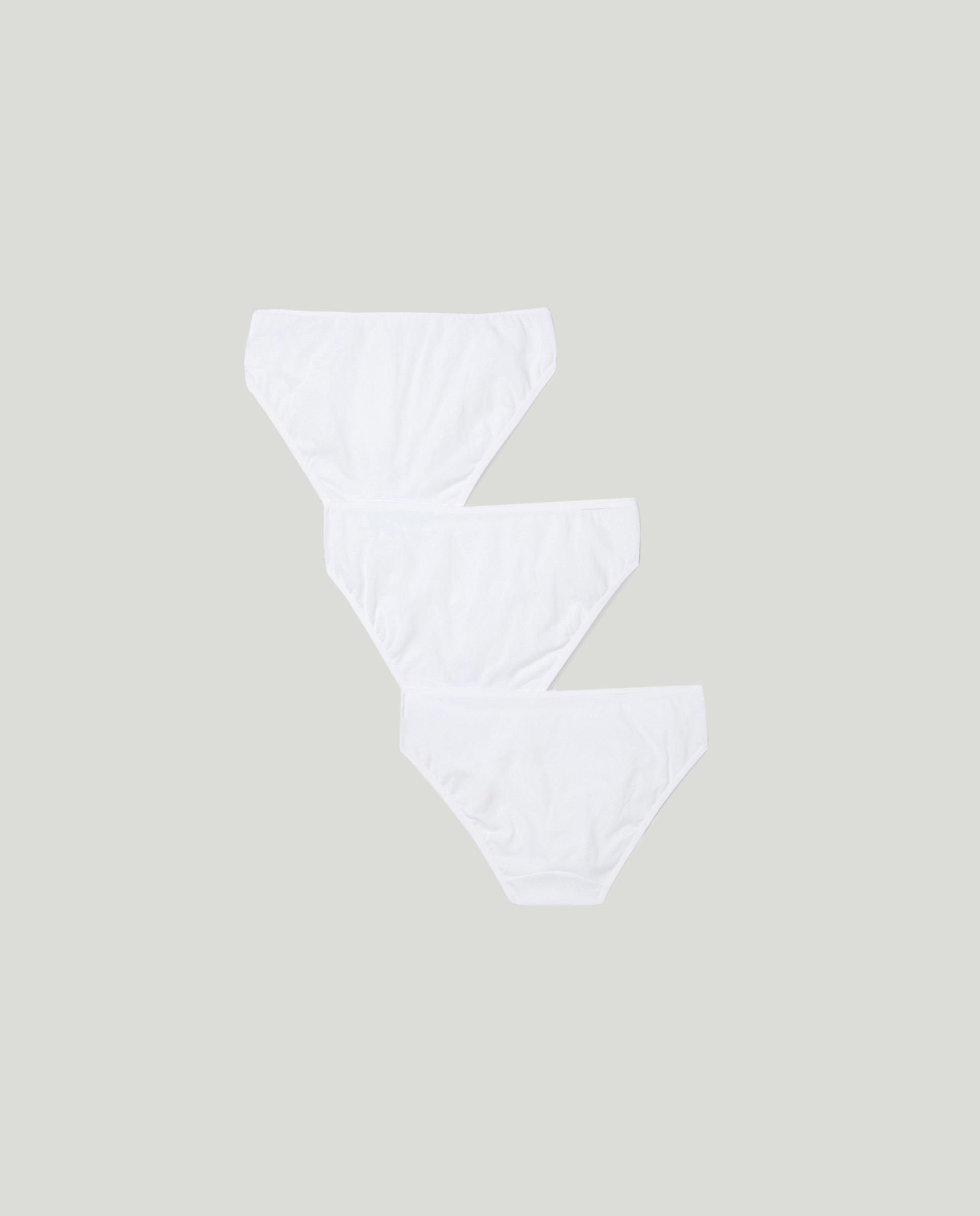 Pack de 3 bragas lisas de niña - Cotton Juice - Blanco Blanco-2
