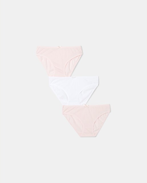Pack de 3 bragas lisas de niña
