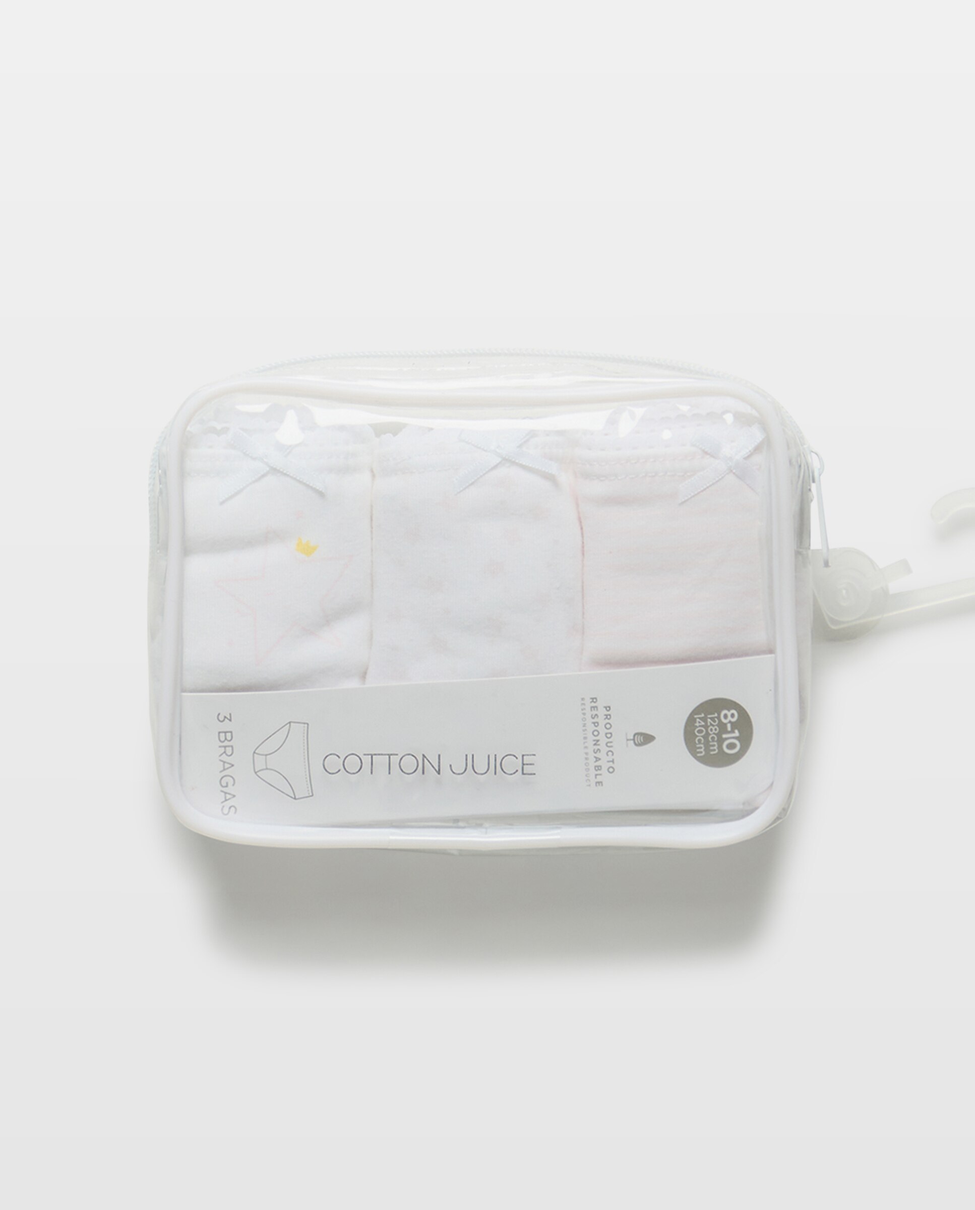 Pack de Três Cuecas com Estampados Cotton Juice Rosa-4