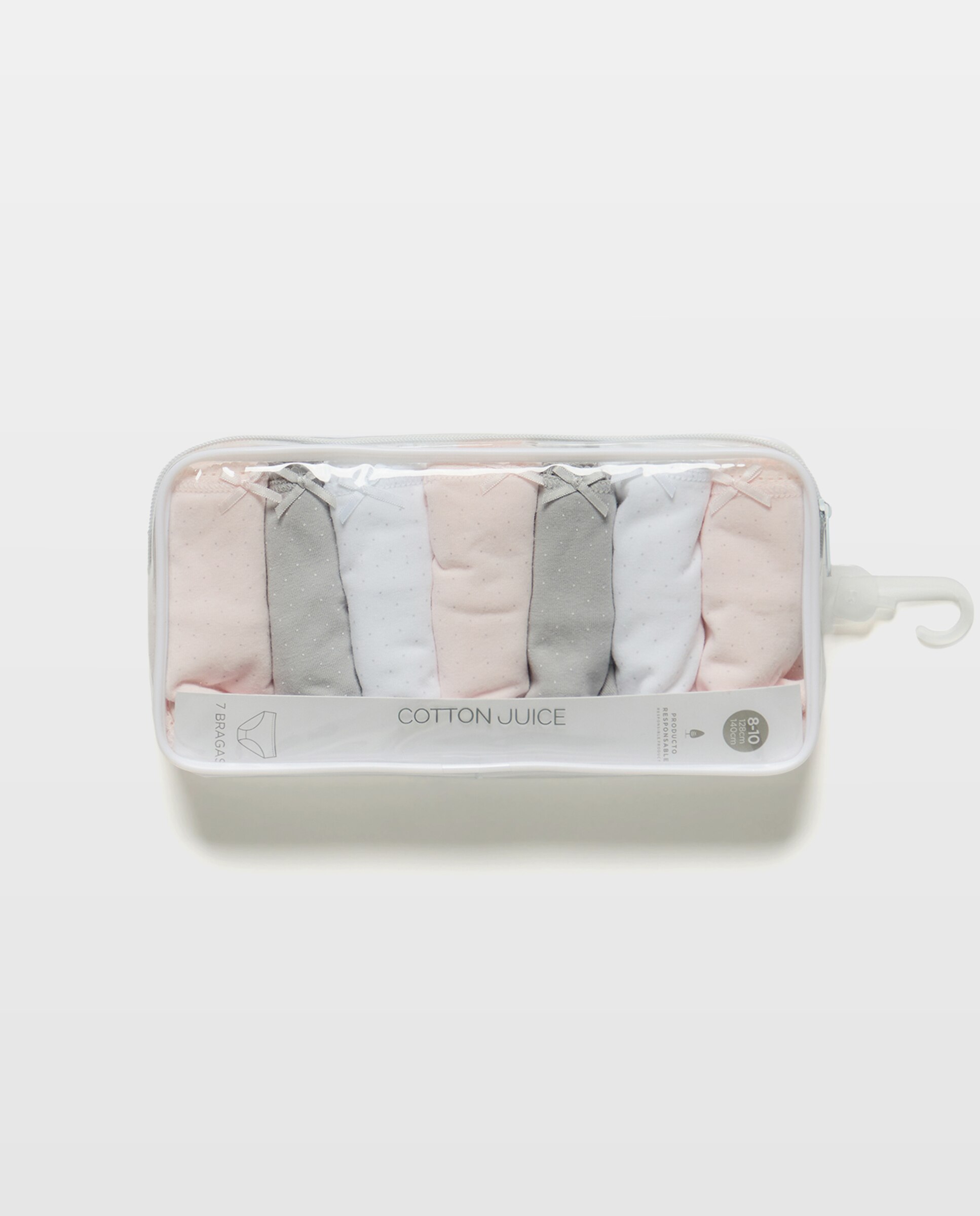 Pack de Sete Cuecas com Estampado às Bolinhas Cotton Juice Multicolor-4