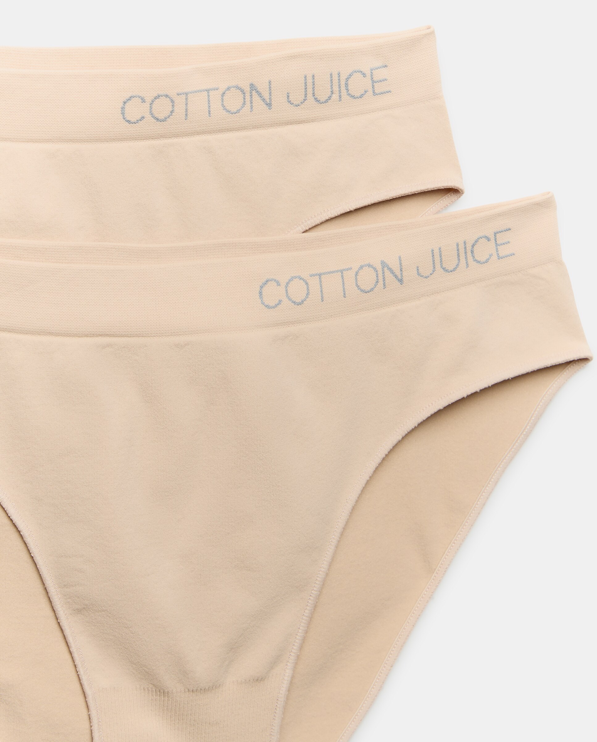 Pack de 2 Cuecas sem Costuras Cotton Juice Bege-3