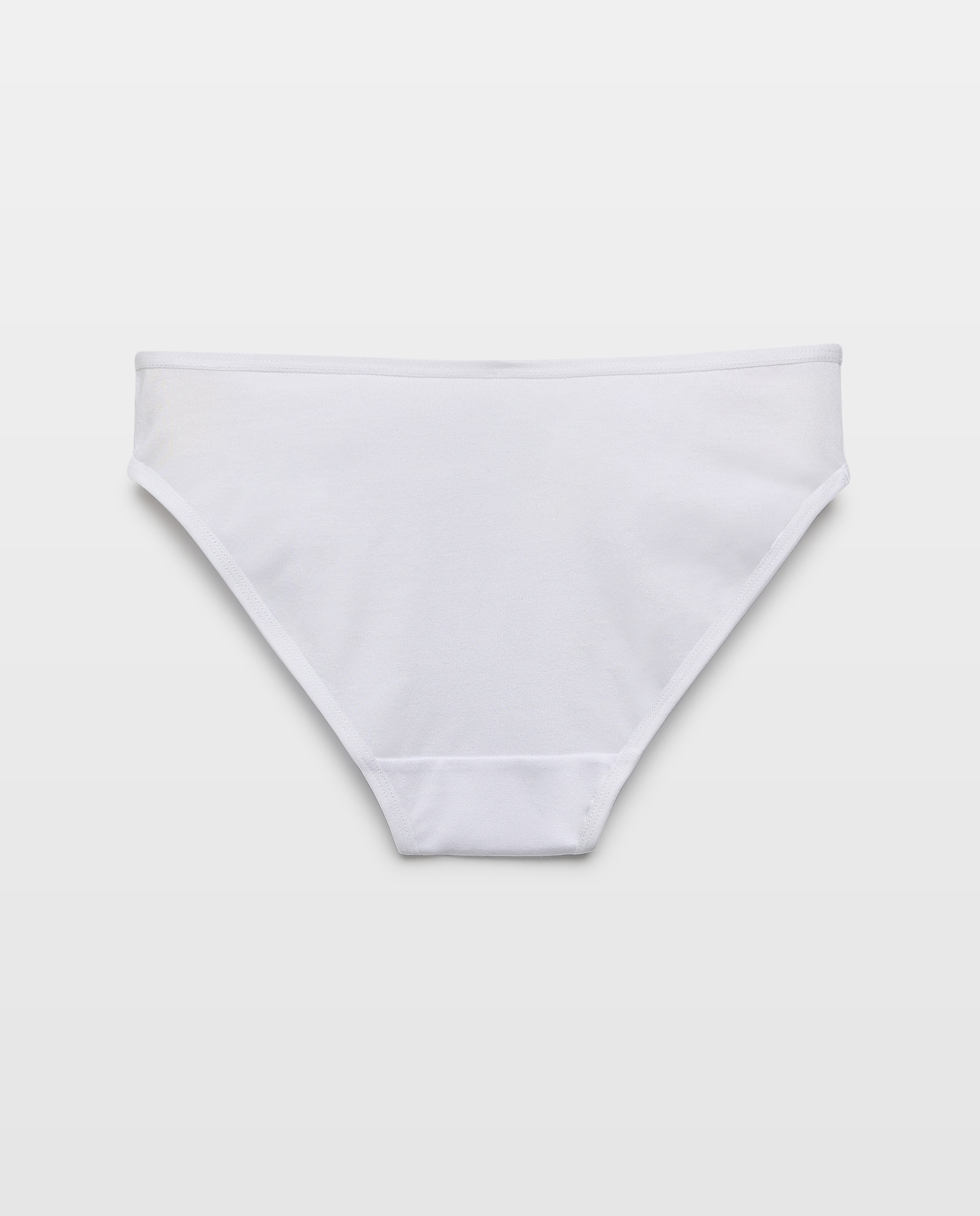 Pack de tres bragas lisas de niña - Cotton Juice - Blanco Blanco-2