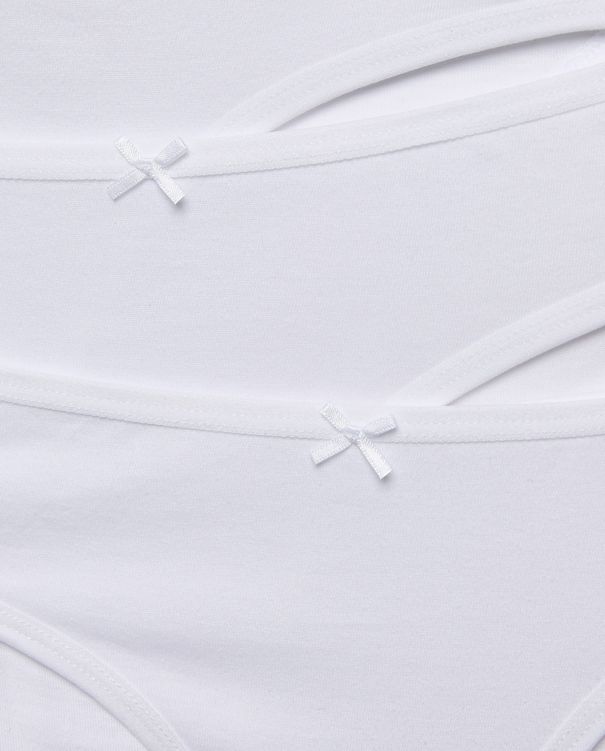 Pack de tres bragas lisas de niña - Cotton Juice - Blanco Blanco-3