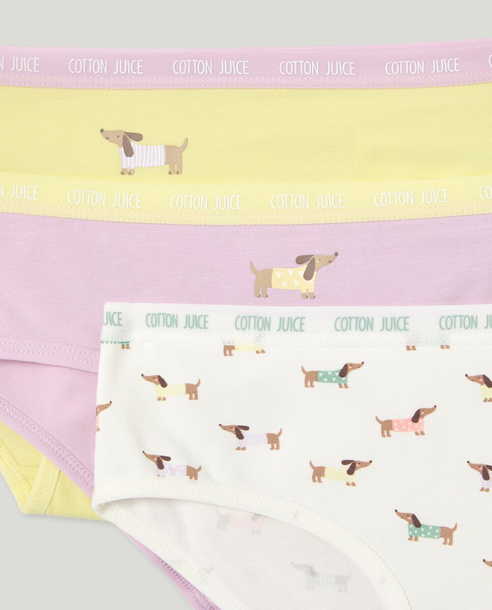 Pack de 3 Cuecas pela Anca com Estampado de Fantasia Multicolor-3