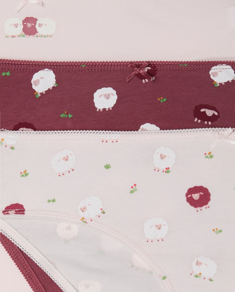 Pack de 3 Cuecas Básicas com Estampado de Fantasia Verde-3