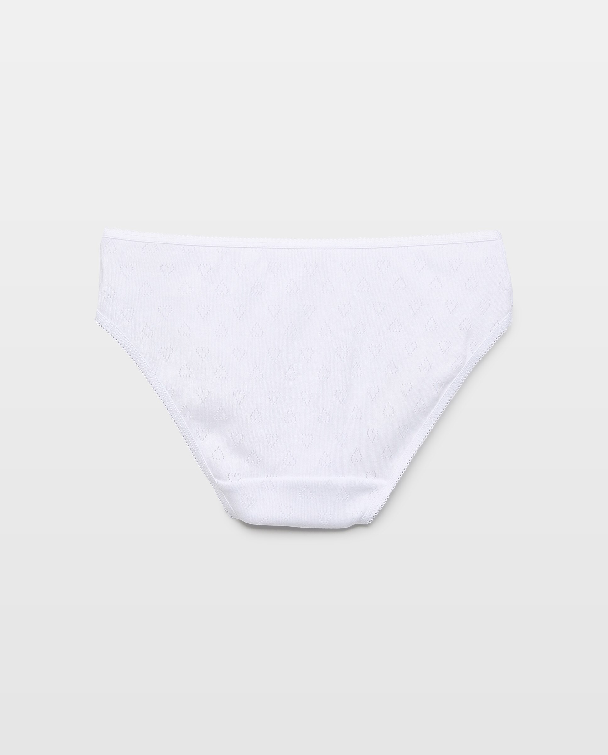 Pack de Duas Cuecas Rendilhadas com Corações Cotton Juice Branco-2