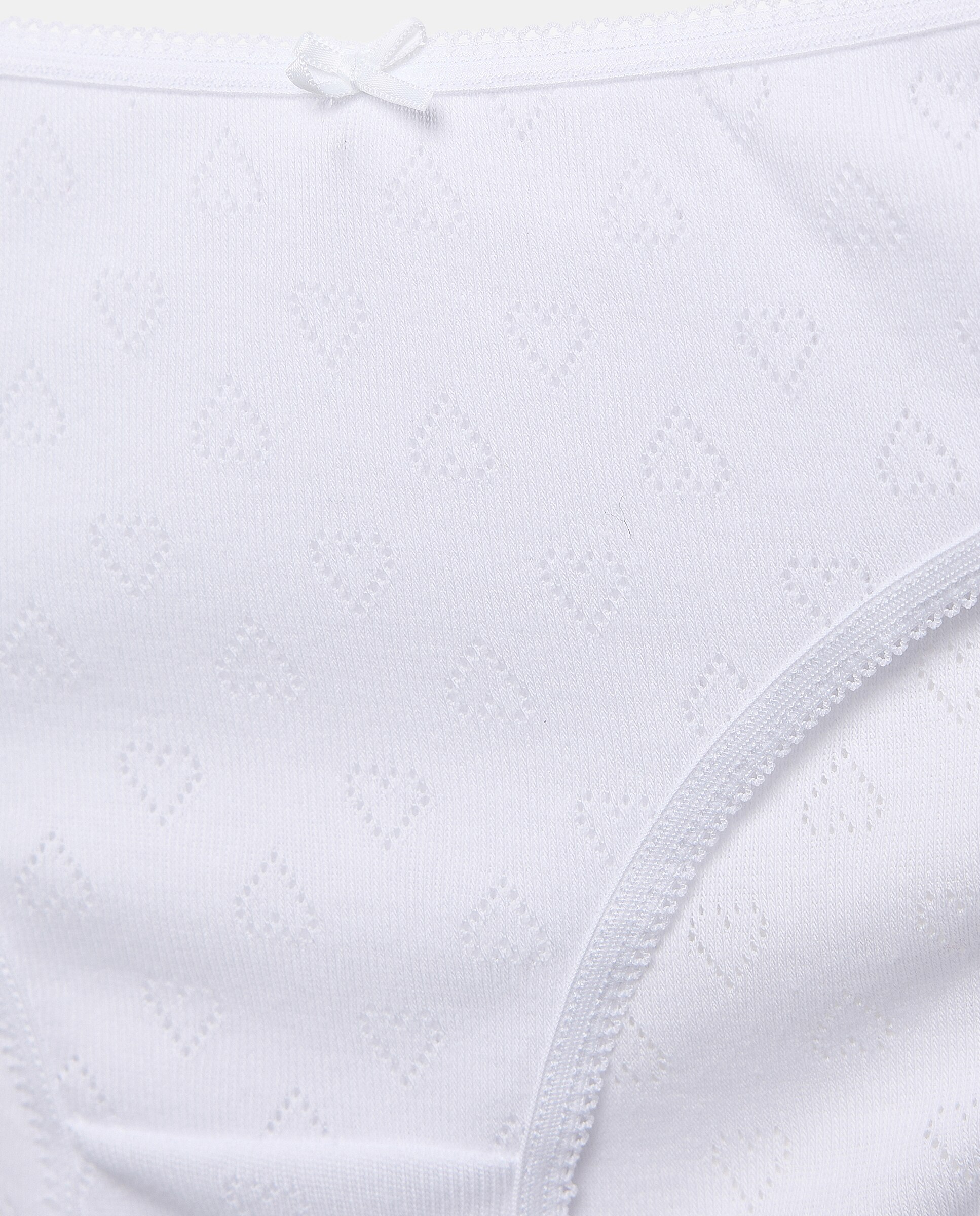 Pack de Duas Cuecas Rendilhadas com Corações Cotton Juice Branco-3