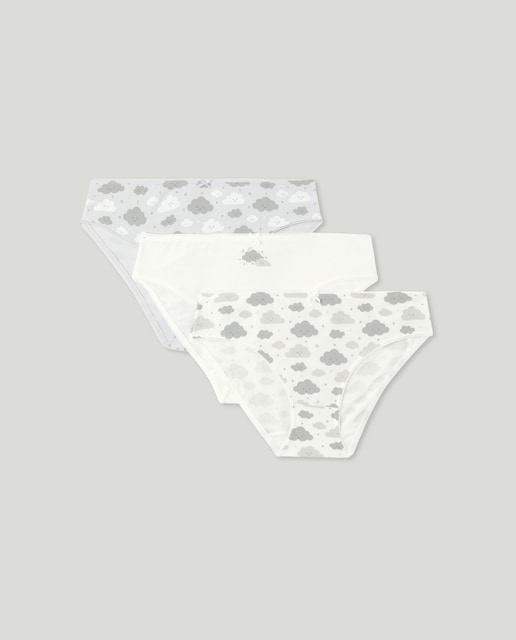 Imagen 0 de Pack de 3 bragas nubes de niña