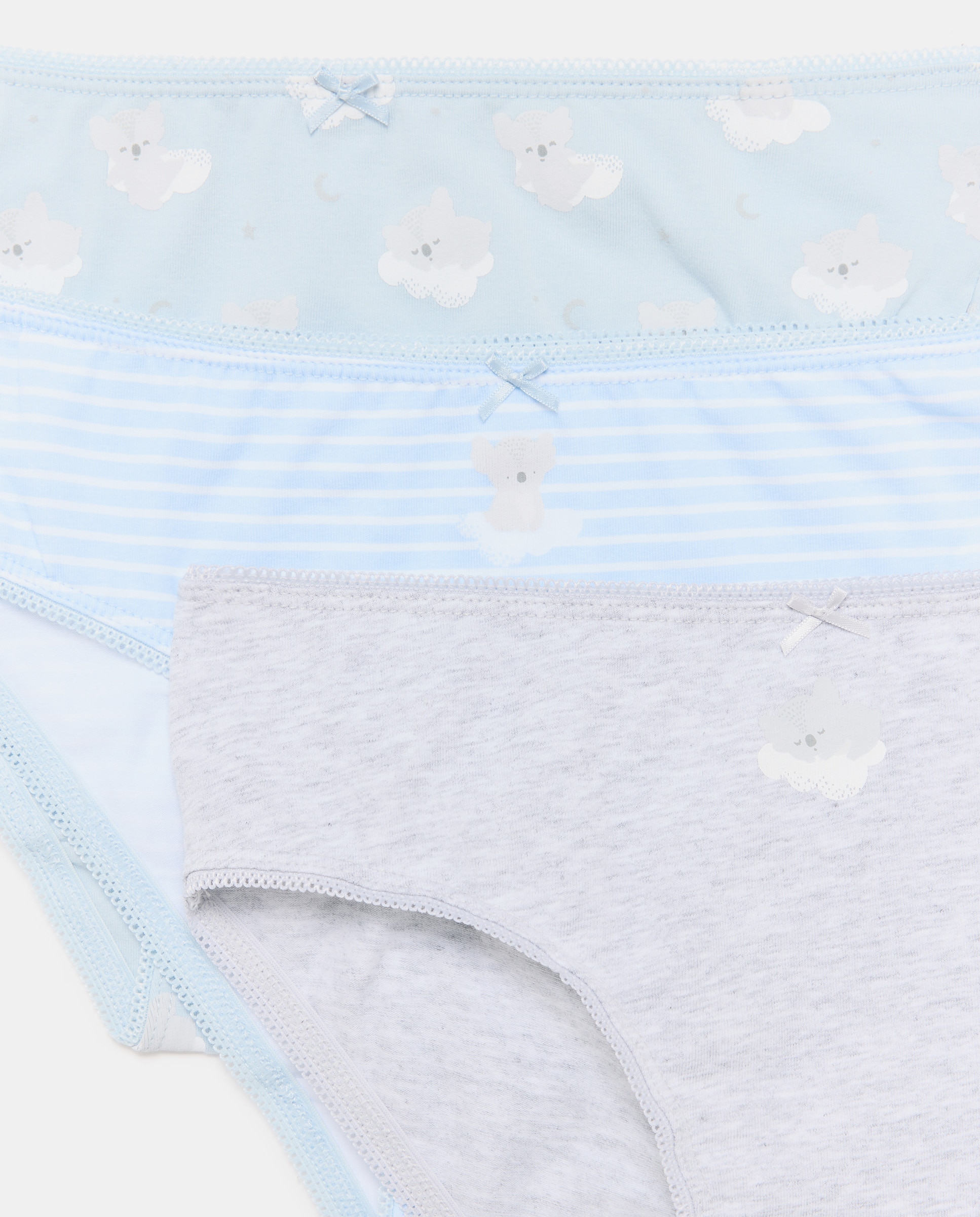 Pack de 3 Cuecas de Criança de Anca com Estampados - Várias Cores Cotton Juice Multicolor-3