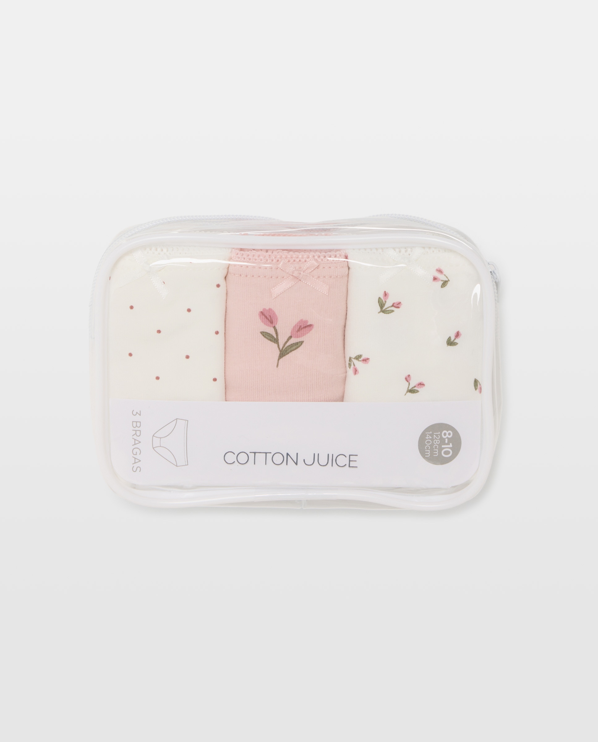 Pack de 3 Cuecas de Criança de Anca com Estampados - Várias Cores Cotton Juice Multicolor-4