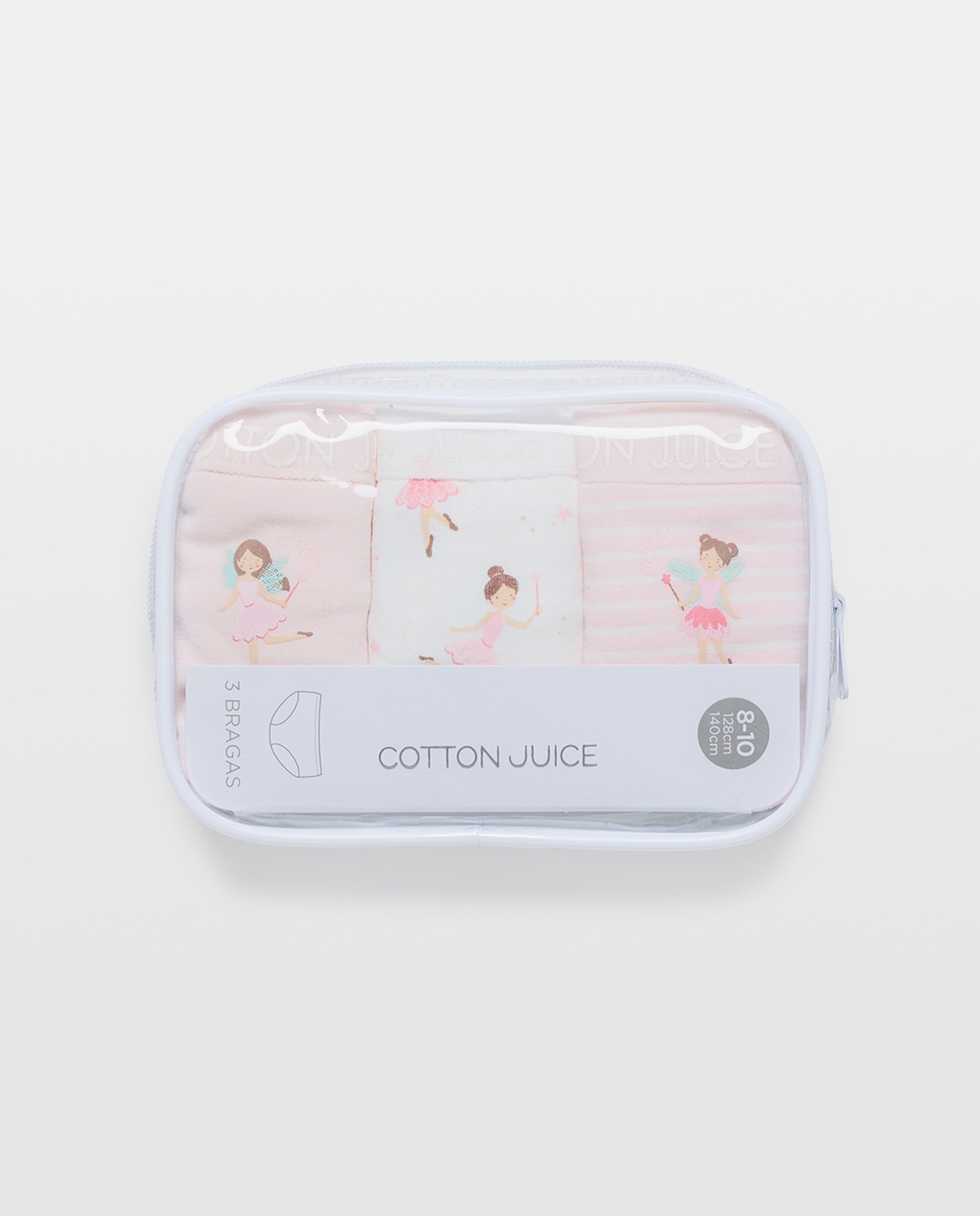 Pack de 3 Cuecas de Anca com Estampado Fantasia - Várias Cores Rosa-4