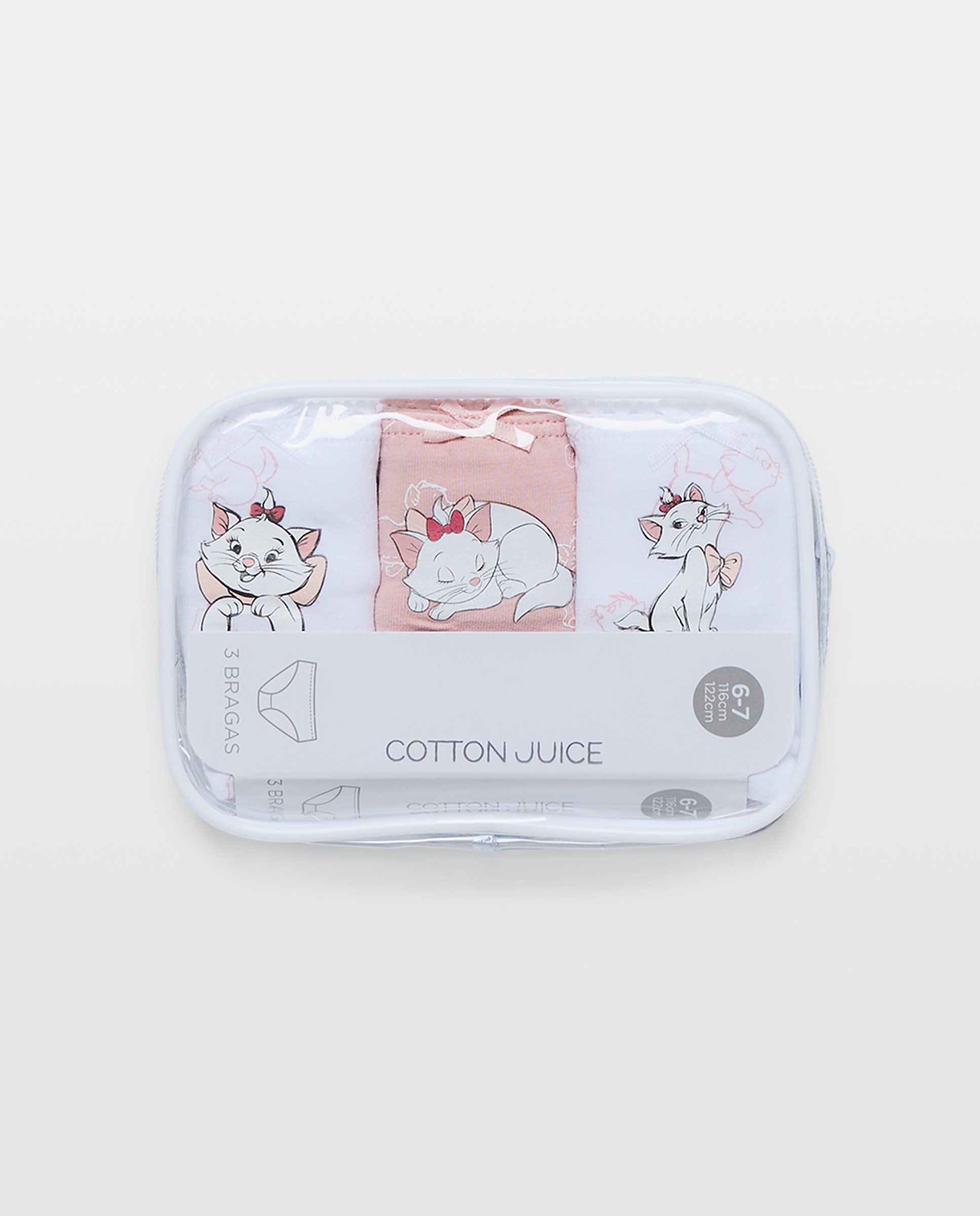 Pack de 3 Cuecas de Criança de Anca com Estampado Fantasia MARIE - Várias Cores Rosa-4