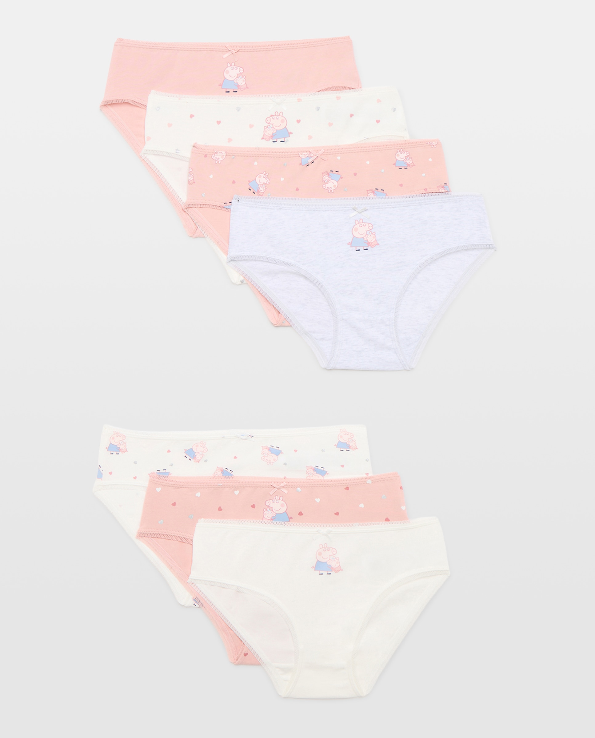 Imagem 0 de Pack de 7 Cuecas de Criança de Anca com Estampado Fantasia PEPPA PIG - Várias Cores