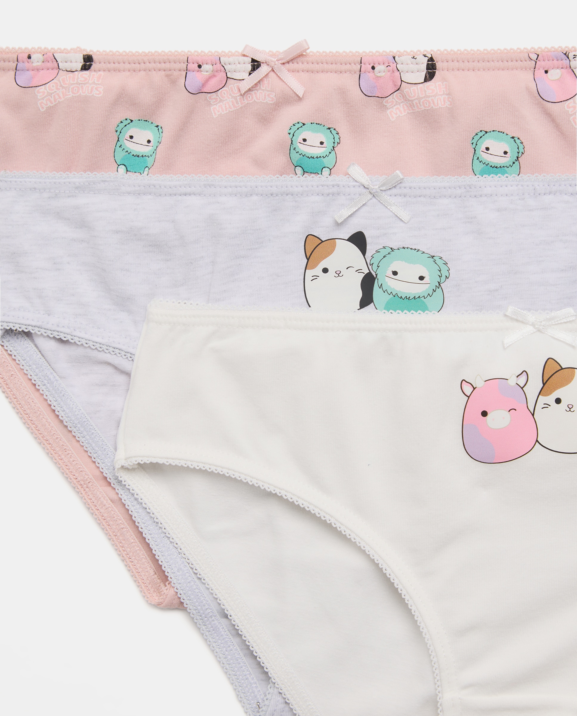 Pack de 3 bragas Squishmallows de niña - Cotton Juice - Multicolor Multicolor-3