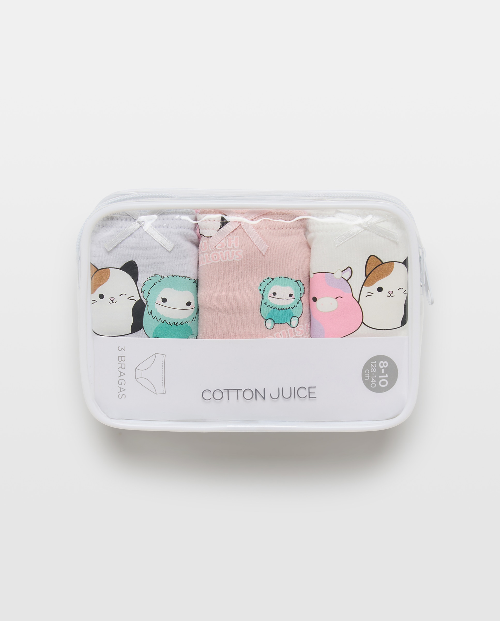Pack de 3 bragas Squishmallows de niña - Cotton Juice - Multicolor Multicolor-4